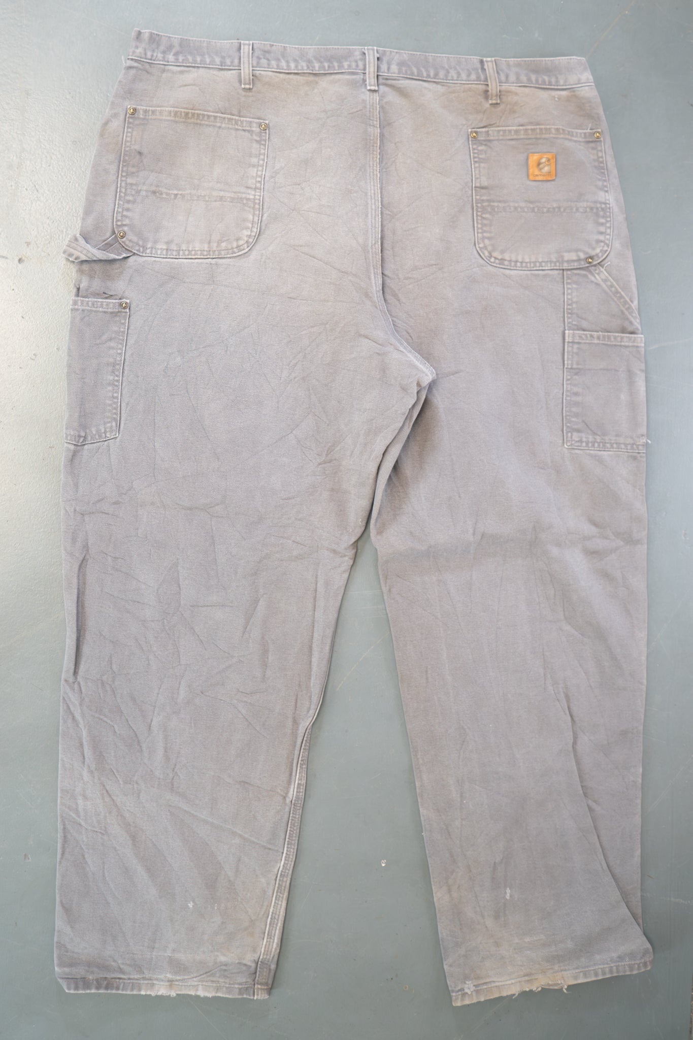 True Vintage Carhartt Carpenter Trousers - Double knee  – Grey, w44,L31 Regular (1990s)