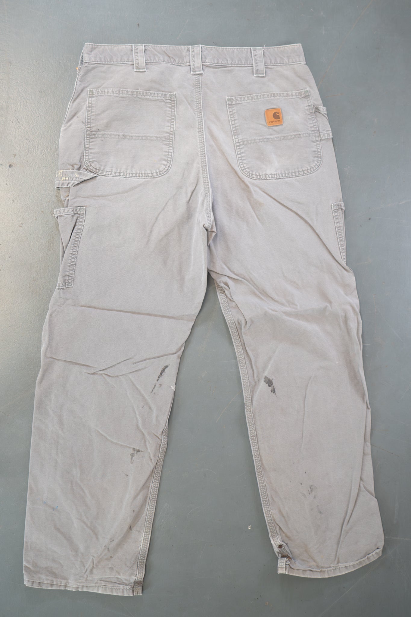 True Vintage Carhartt Carpenter Trousers – Grey, w32,L30 Regular (1990s)