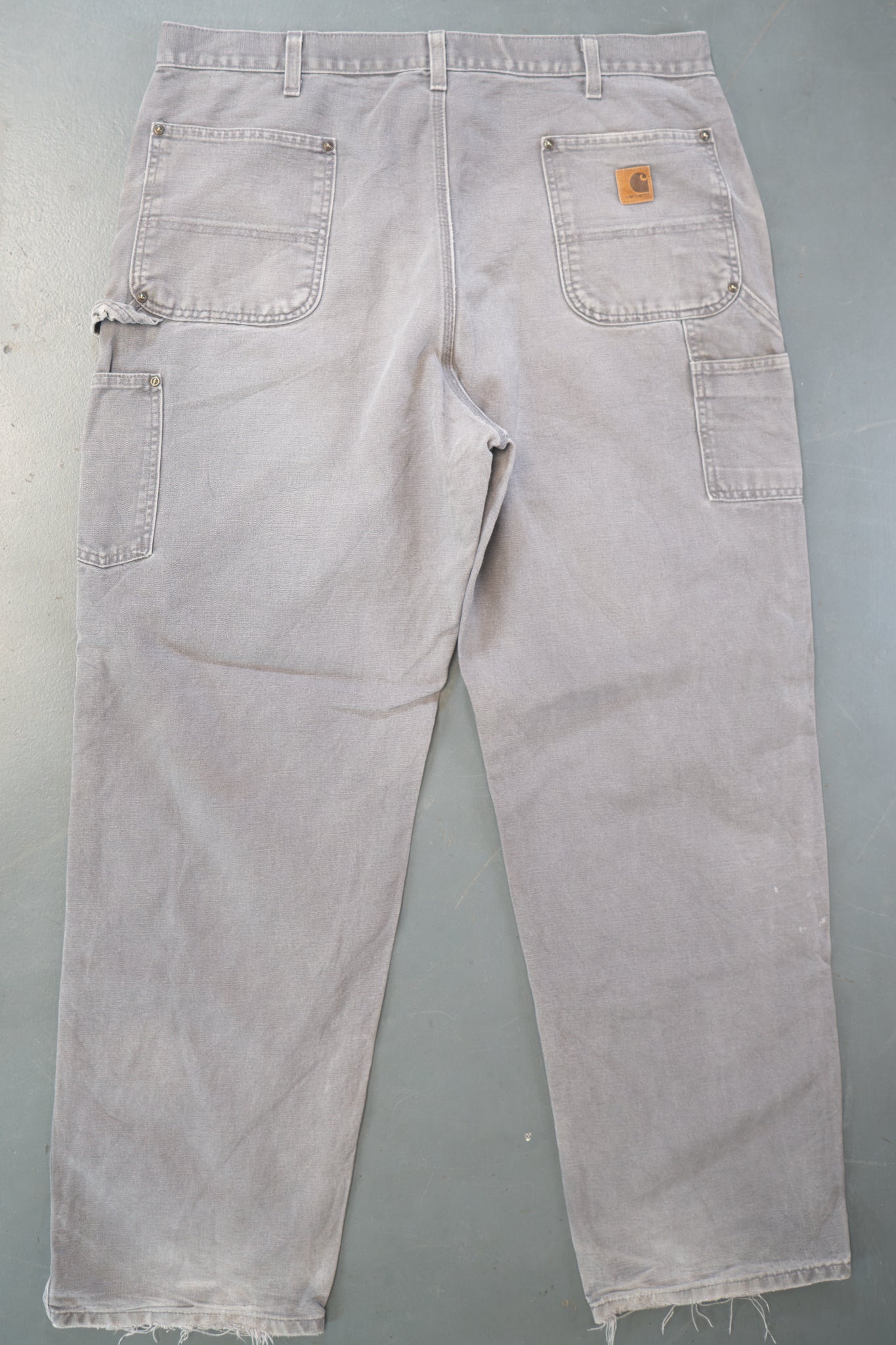 True Vintage Carhartt Carpenter Trousers - Double knee  – Grey, w39,L32 Regular (1990s)