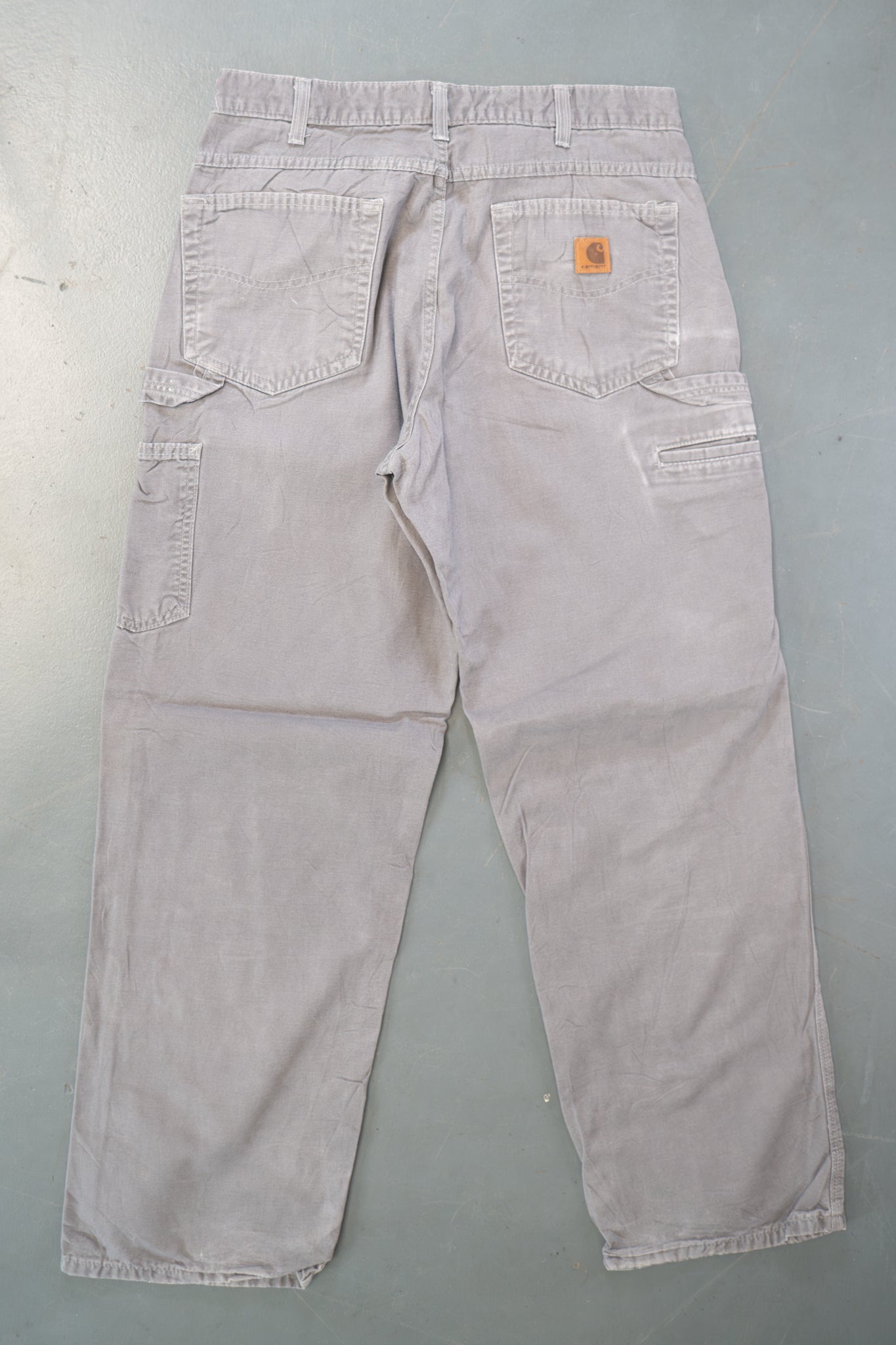 True Vintage Carhartt Carpenter Trousers – Grey, w32,L31 Regular (1990s)
