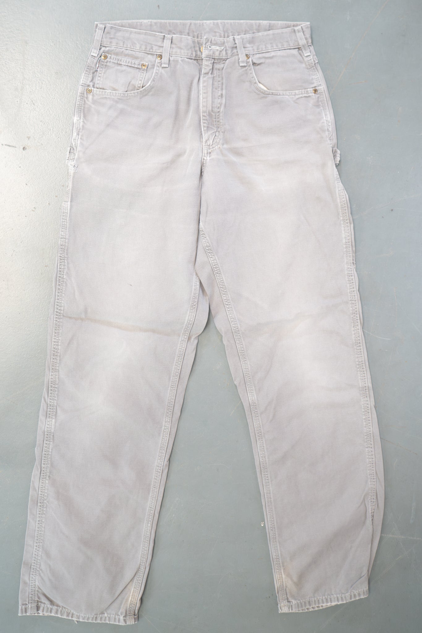 True Vintage Carhartt Carpenter Trousers – Grey, w32,L34 Regular (1990s)
