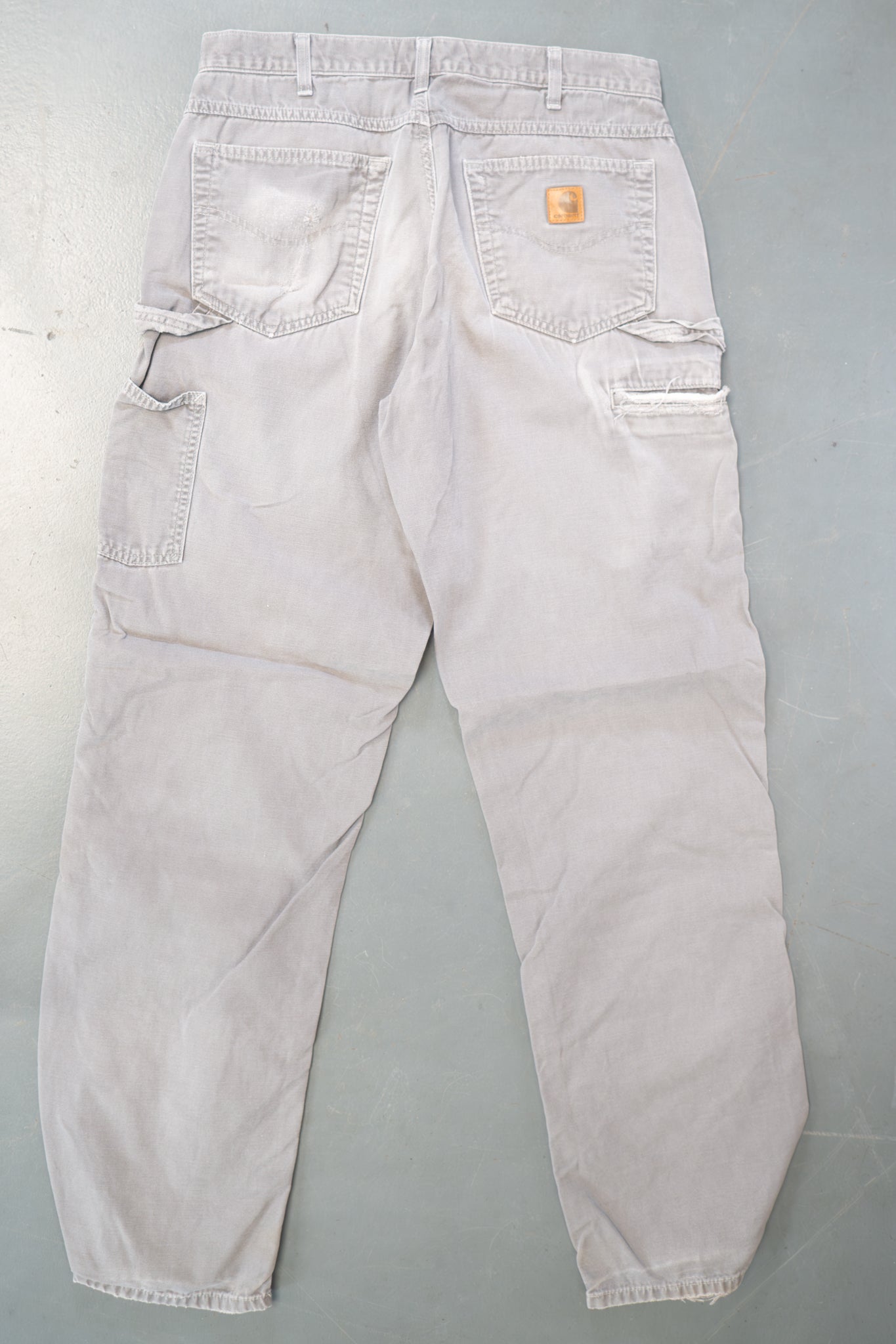 True Vintage Carhartt Carpenter Trousers – Grey, w32,L34 Regular (1990s)