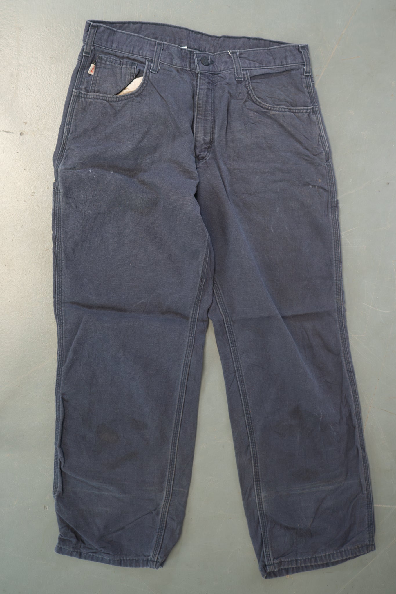 True Vintage Carhartt Carpenter Trousers – Navy, w34,L30 Regular (1990s)