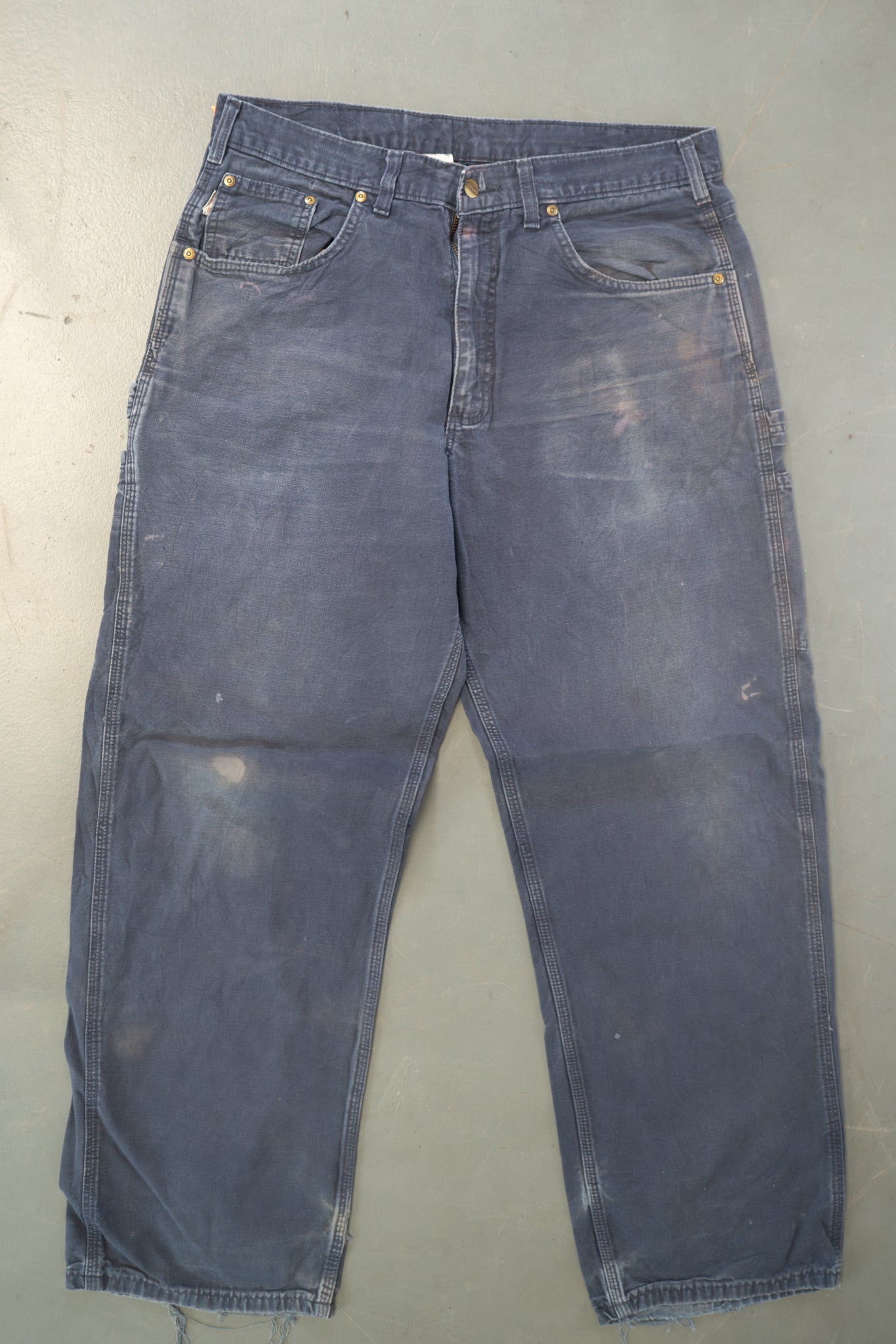 True Vintage Carhartt Carpenter Trousers – Navy, w34,L31 Regular (1990s)