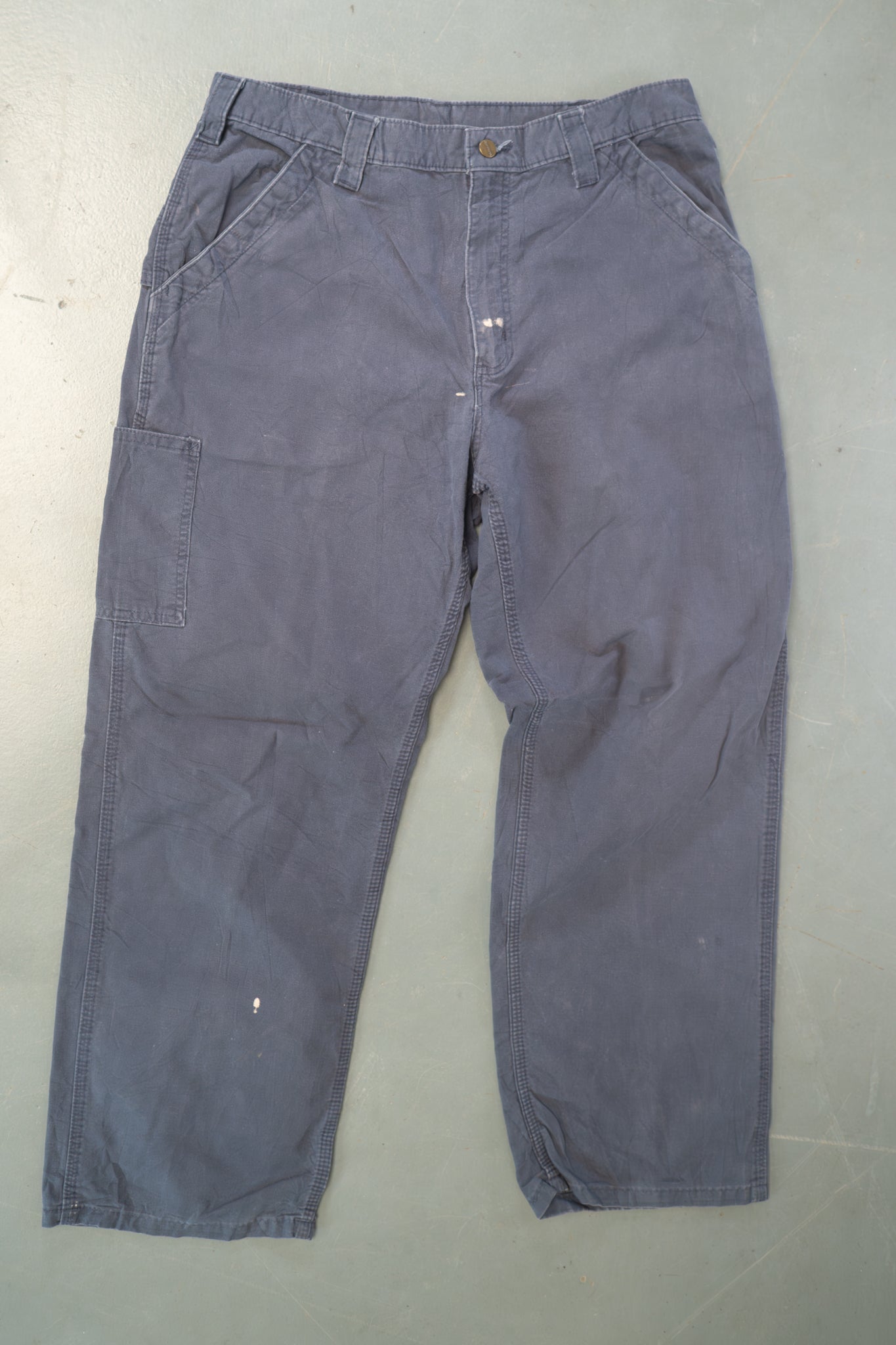 True Vintage Carhartt Carpenter Trousers – Navy, w34,L28 Regular (1990s)
