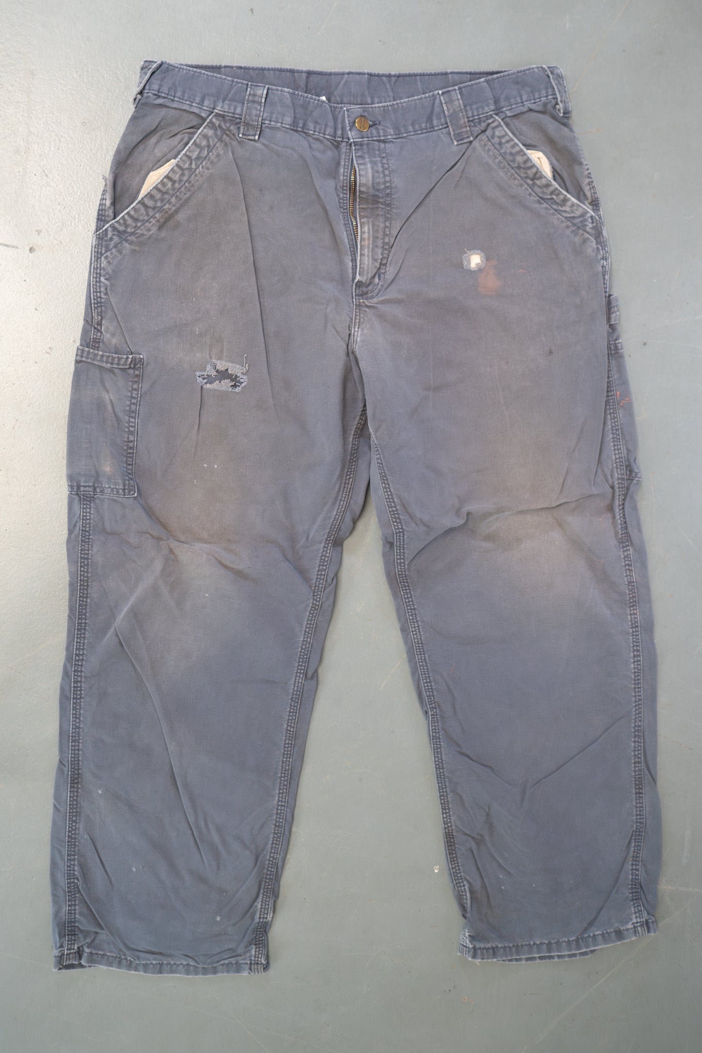 True Vintage Carhartt Carpenter Trousers – Navy, w28,L28 Regular (1990s)