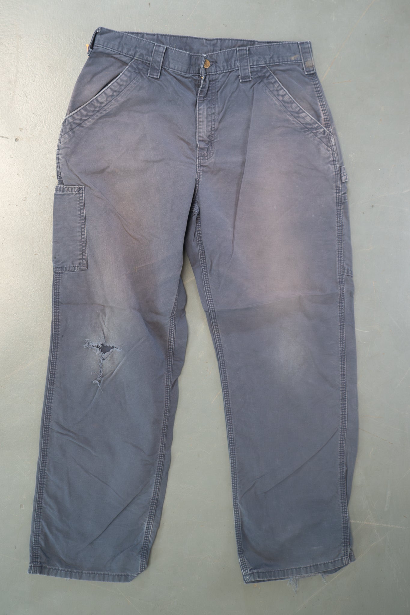 True Vintage Carhartt Carpenter Trousers – Navy, w33,L30 Regular (1990s)