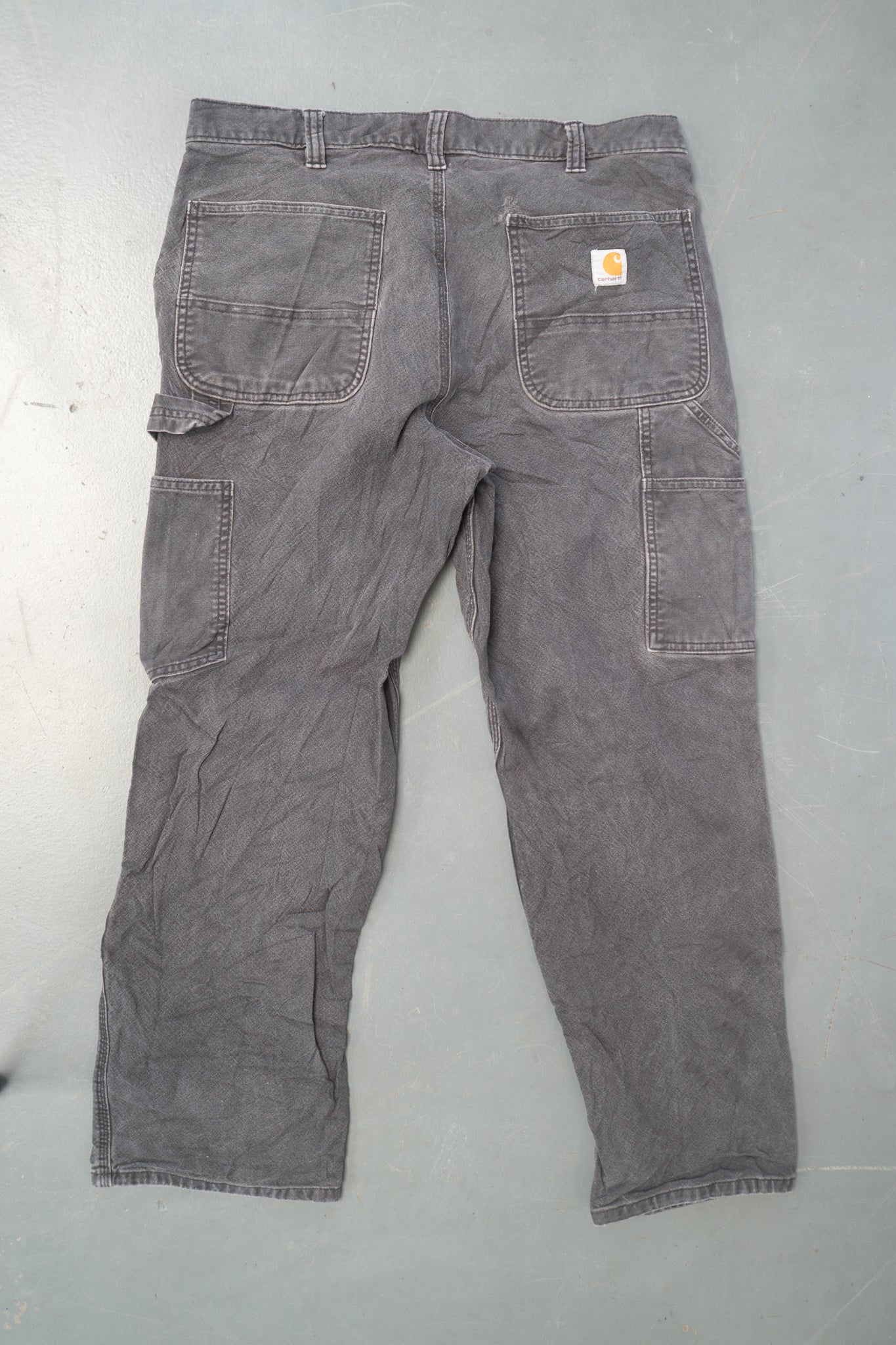 True Vintage Carhartt Carpenter Trousers - Double knee  – Grey, w34,L27 Regular (1990s)