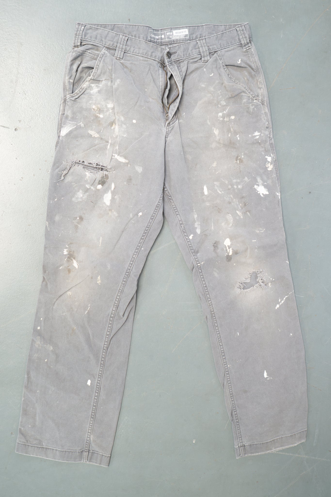 True Vintage Carhartt Carpenter Trousers – Grey, w32,L29 Regular (1990s)