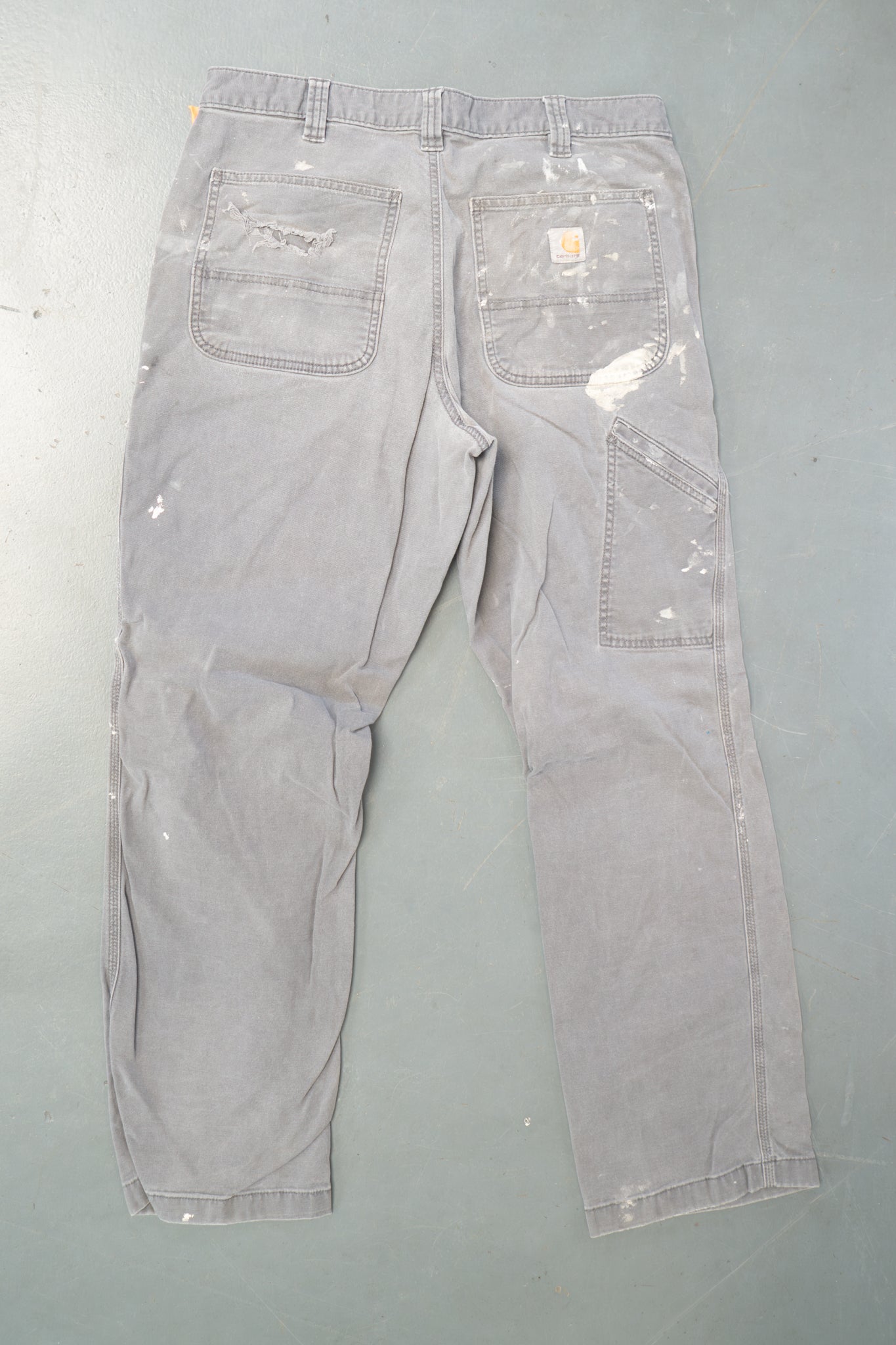 True Vintage Carhartt Carpenter Trousers – Grey, w32,L29 Regular (1990s)