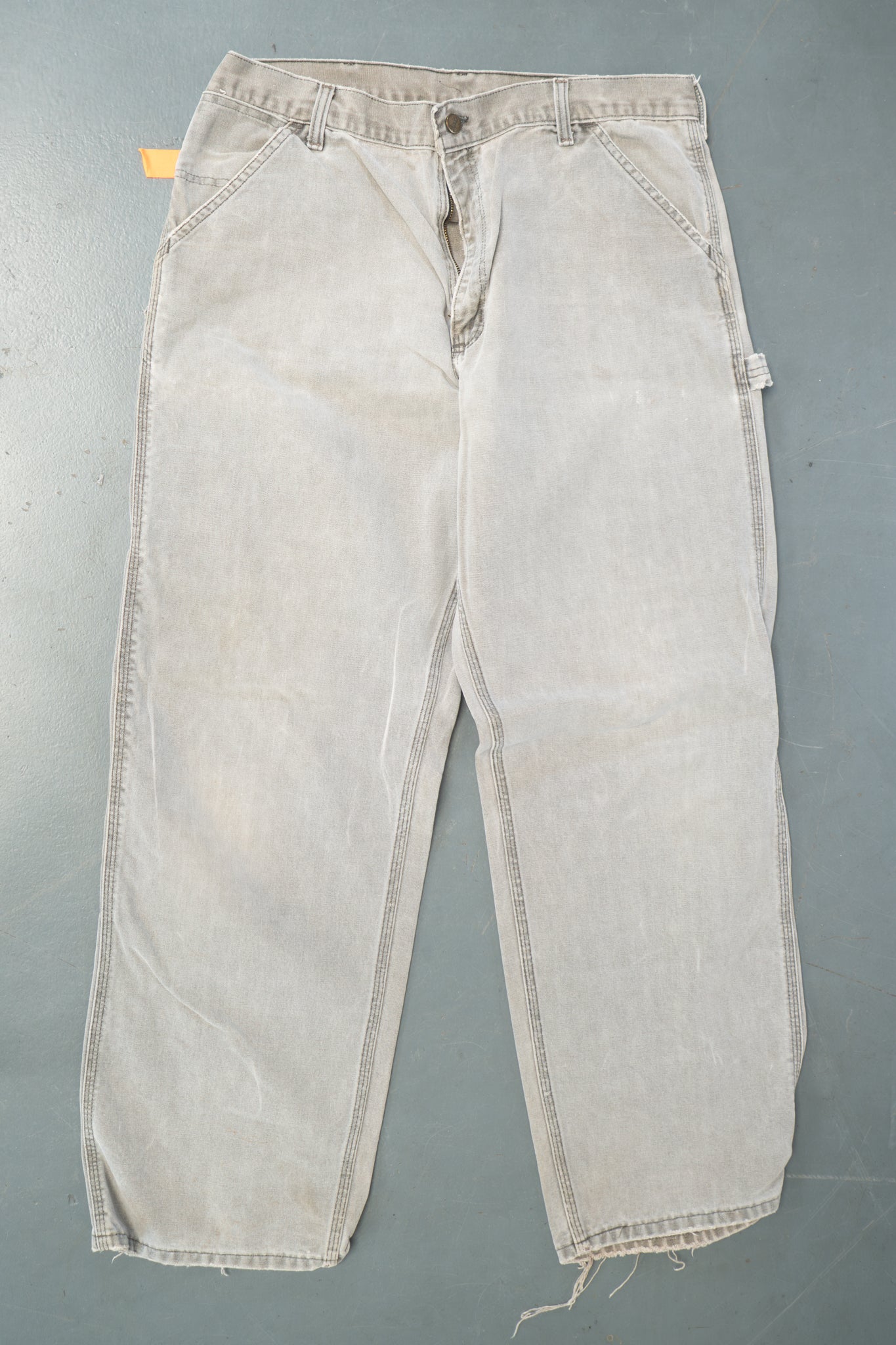 True Vintage Carhartt Carpenter Trousers – Grey, w32,L30 Regular (1990s)