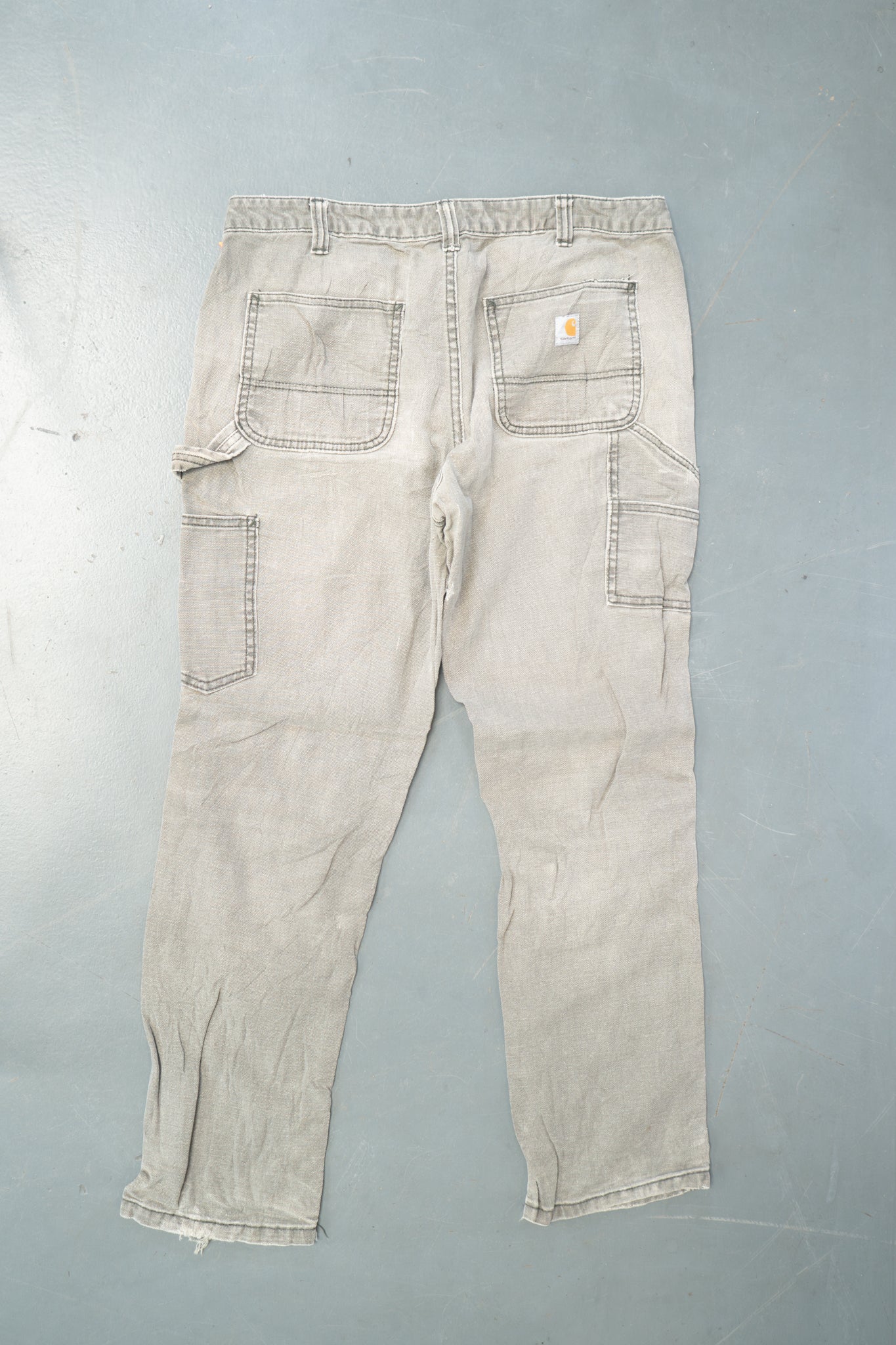 True Vintage Carhartt Carpenter Trousers - Double knee – Grey, w32,L28 Regular (1990s)