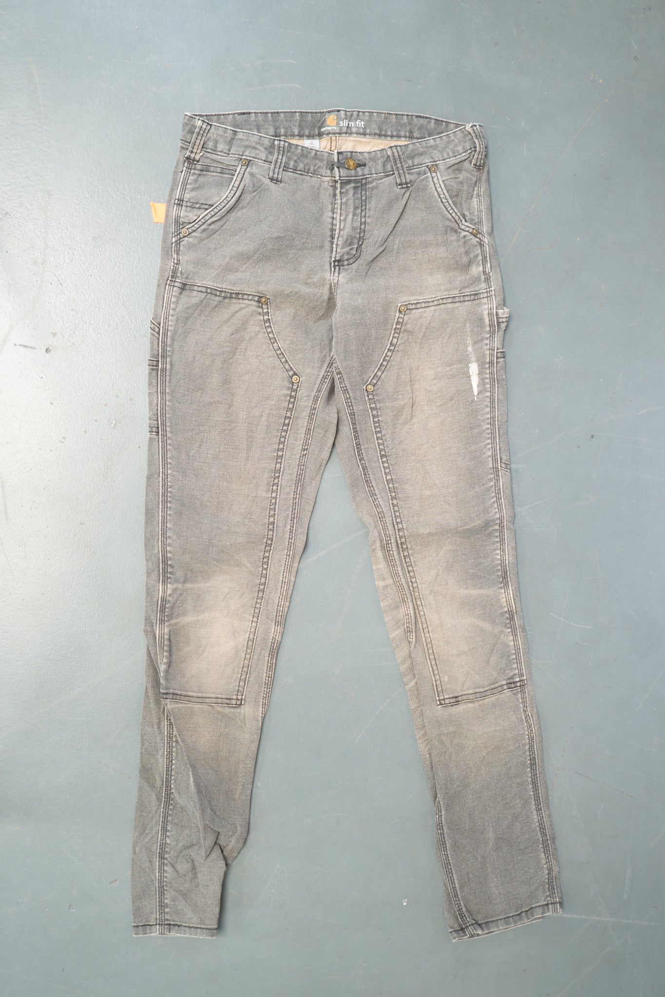 True Vintage Carhartt Carpenter Trousers - Double knee  – Grey, w31,L33 Regular (1990s)