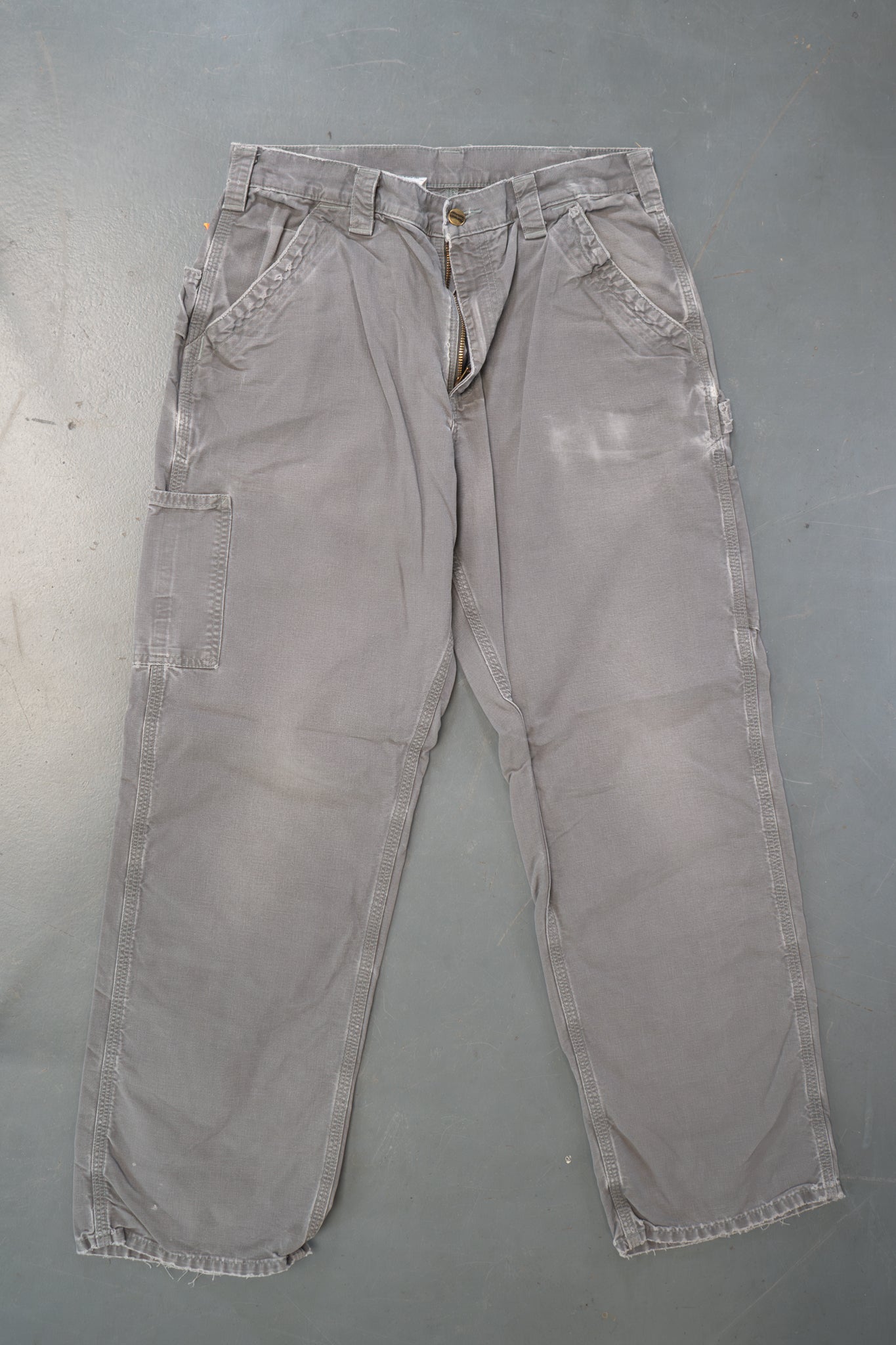 True Vintage Carhartt Carpenter Trousers – Grey, w31,L30 Regular (1990s)