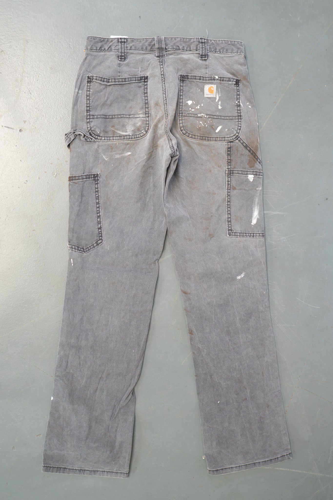 True Vintage Carhartt Carpenter Trousers - Double knee  – Grey, w30,L28 Regular (1990s)