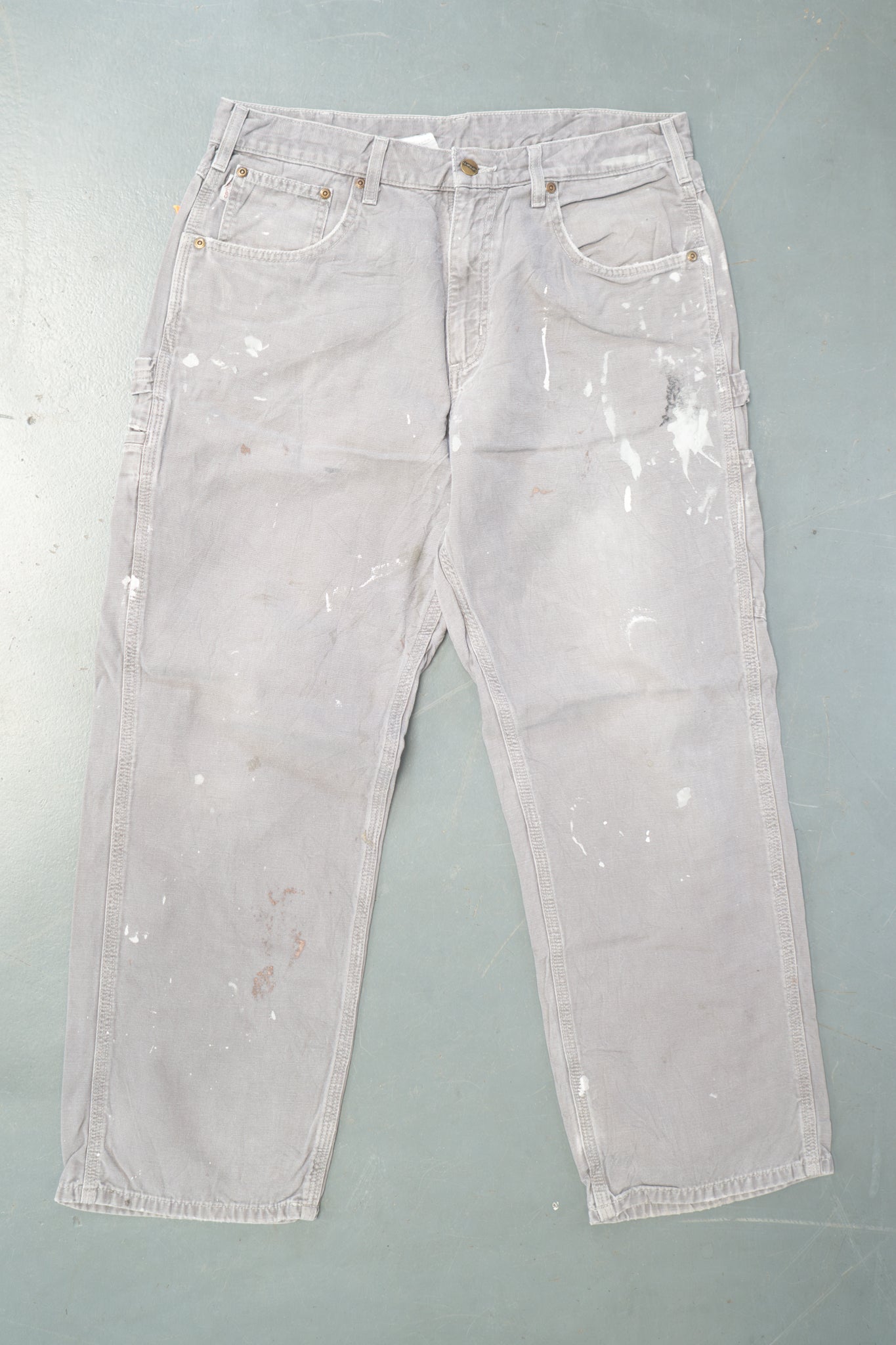 True Vintage Carhartt Carpenter Trousers – Grey, w32,L29 Regular (1990s)