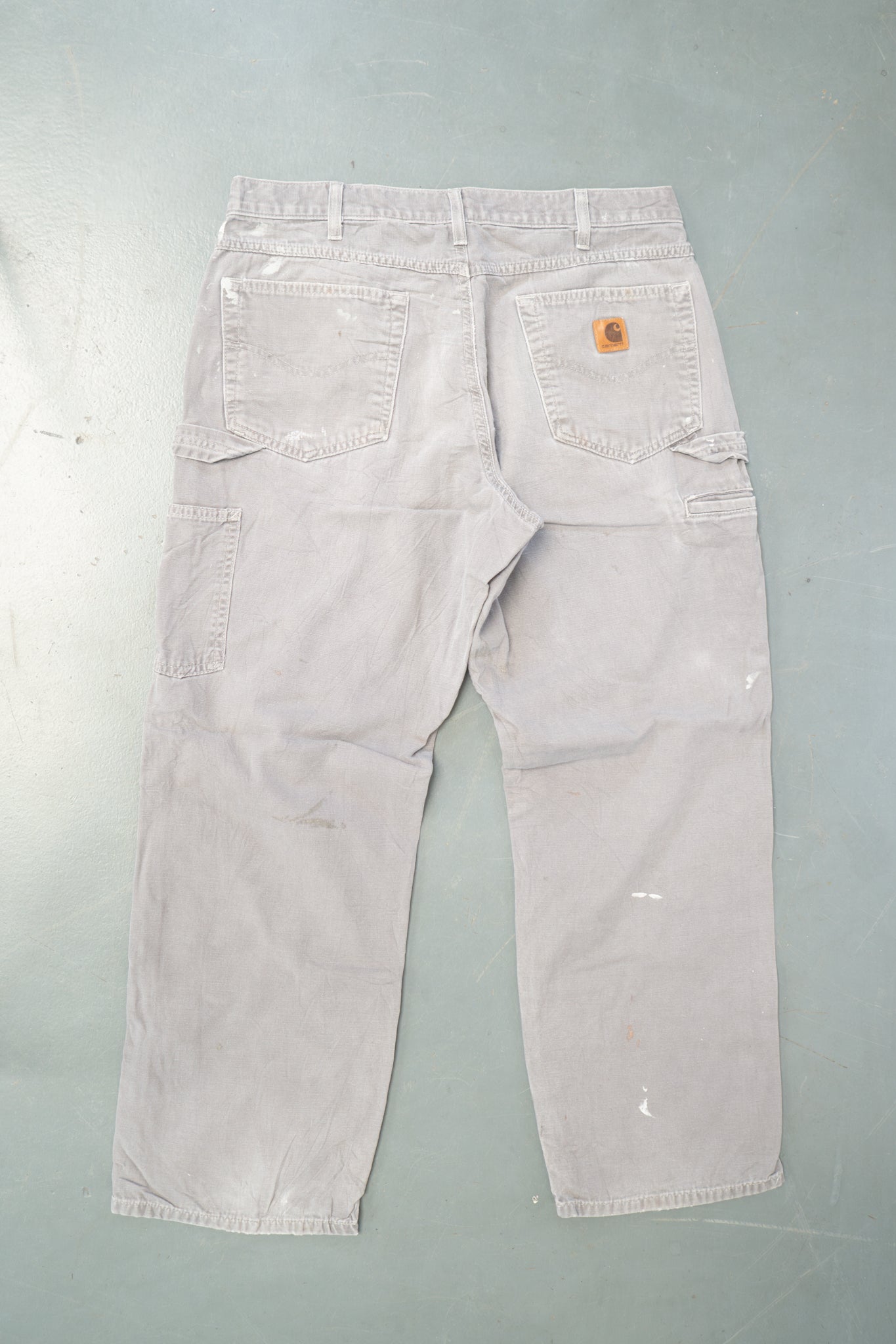 True Vintage Carhartt Carpenter Trousers – Grey, w32,L29 Regular (1990s)