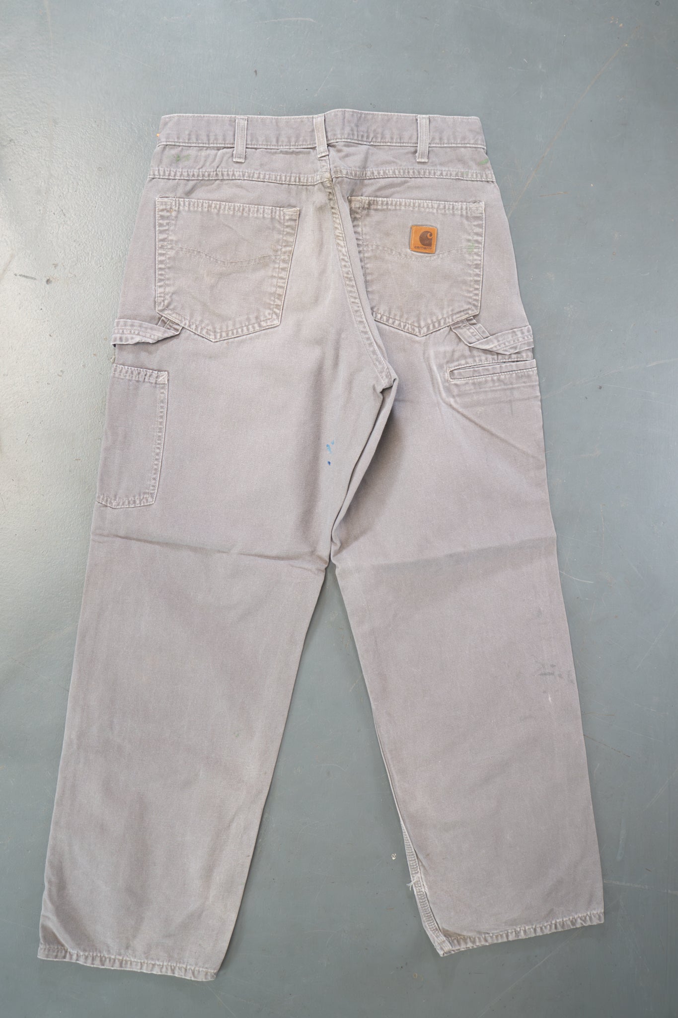 True Vintage Carhartt Carpenter Trousers – Grey, w32,L31 Regular (1990s)
