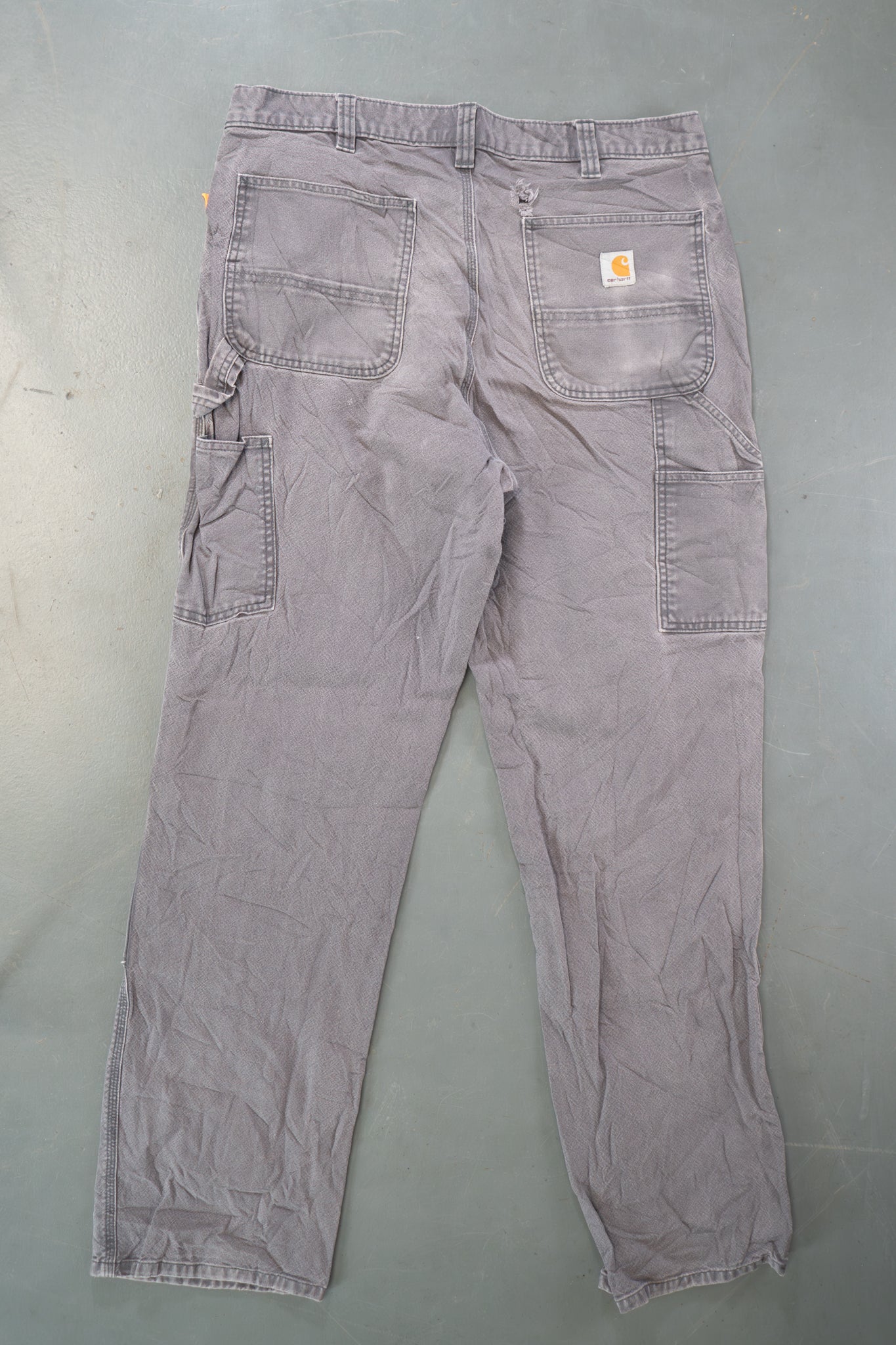 True Vintage Carhartt Carpenter Trousers - Double knee  – Grey, w36,L32 Regular (1990s)