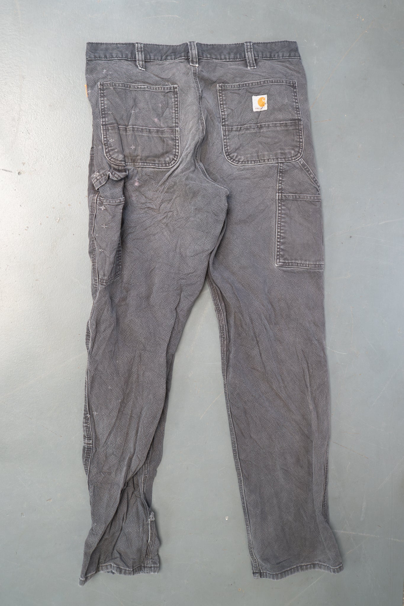 True Vintage Carhartt Carpenter Trousers - Double knee  – Grey, w35,L32 Regular (1990s)