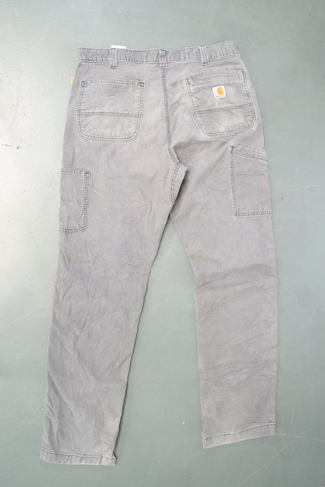 True Vintage Carhartt Carpenter Trousers - Double knee – Grey, w34,L32 Regular (1990s)