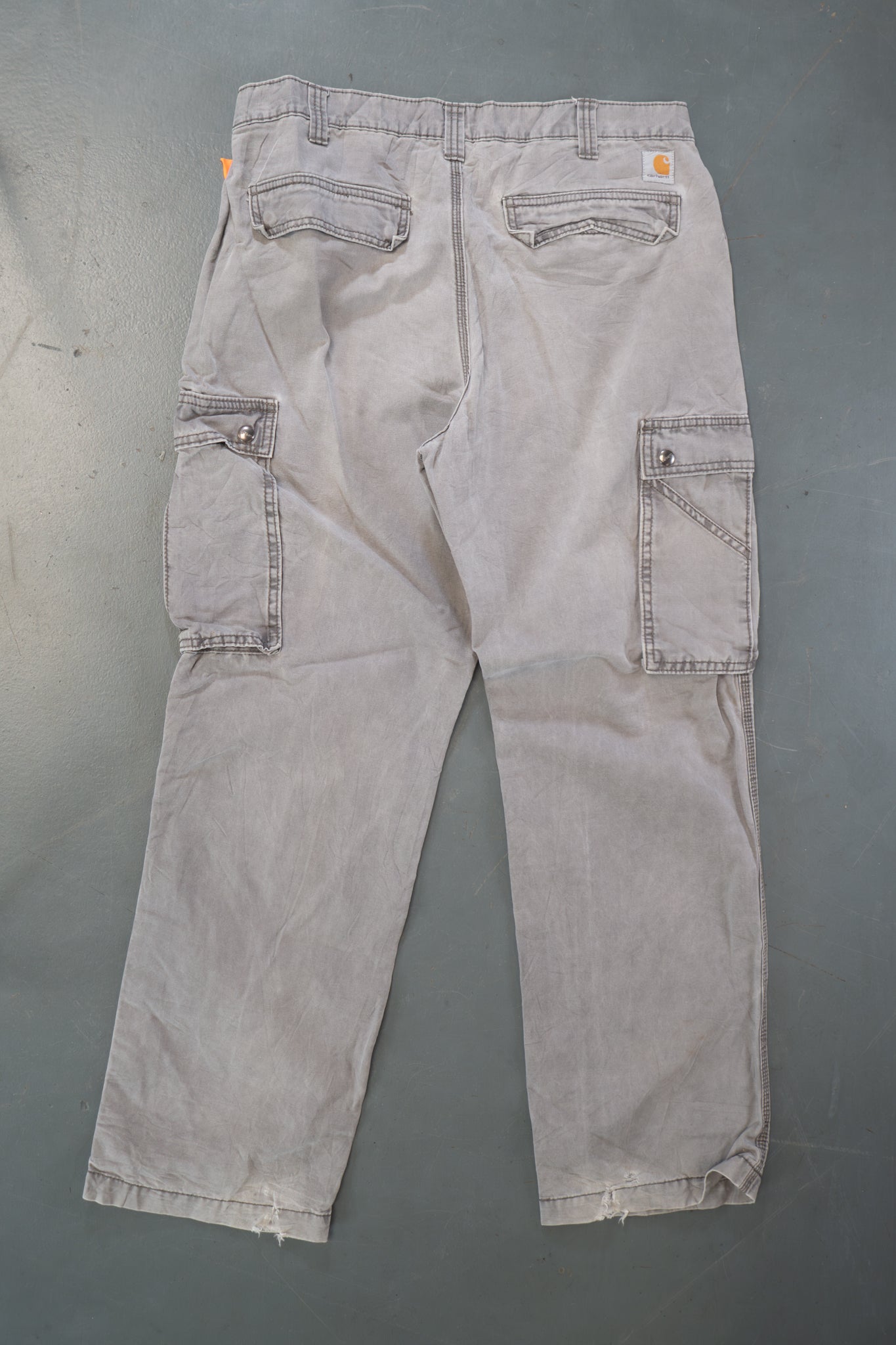True Vintage Carhartt Carpenter Trousers – Grey, w34,L31 Regular (1990s)