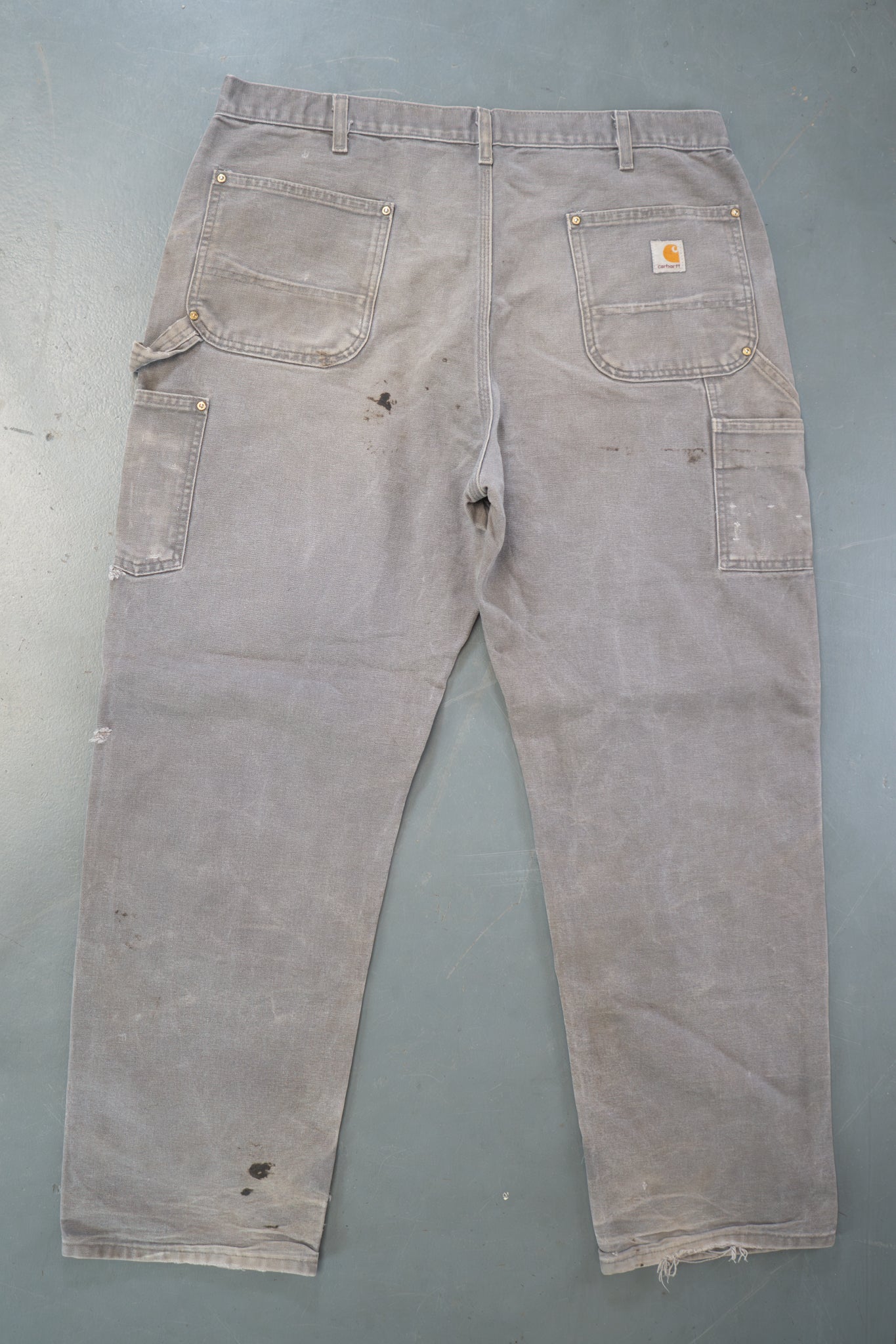 True Vintage Carhartt Carpenter Trousers - Double knee  – Grey, w39,L31 Regular (1990s)