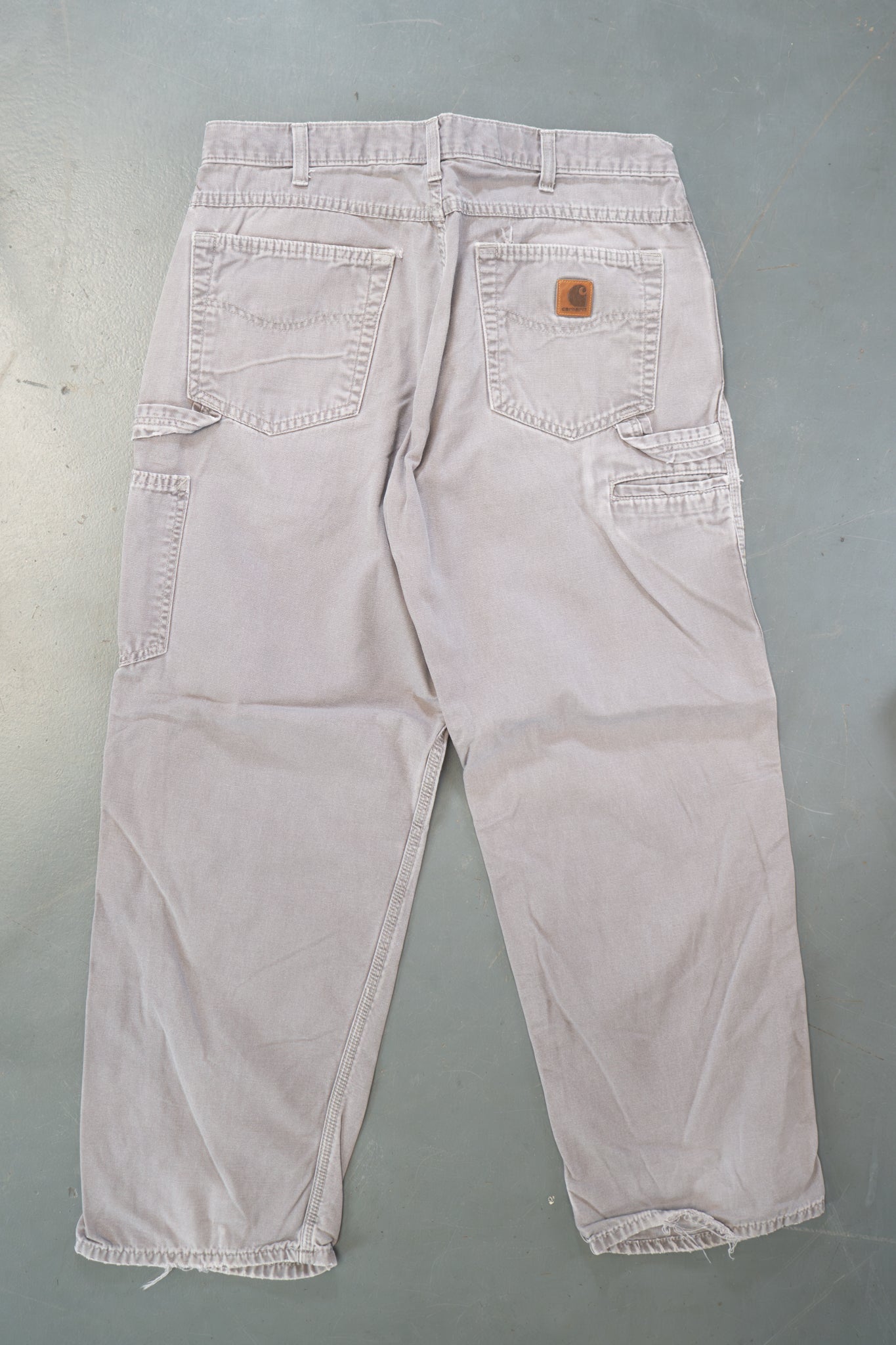 True Vintage Carhartt Carpenter Trousers – Grey, w34,L28 Regular (1990s)