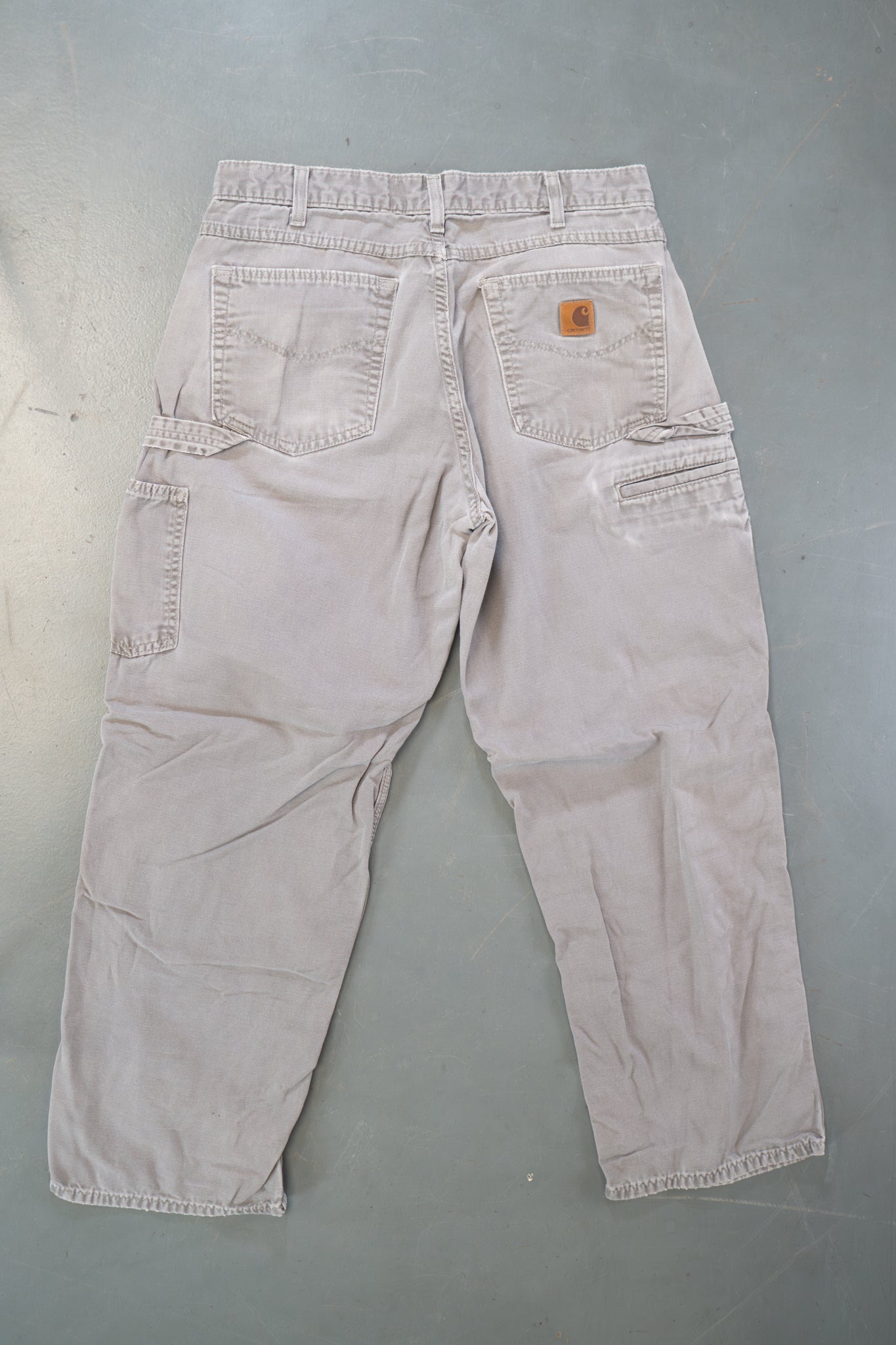 True Vintage Carhartt Carpenter Trousers – Grey, w33,L27 Regular (1990s)