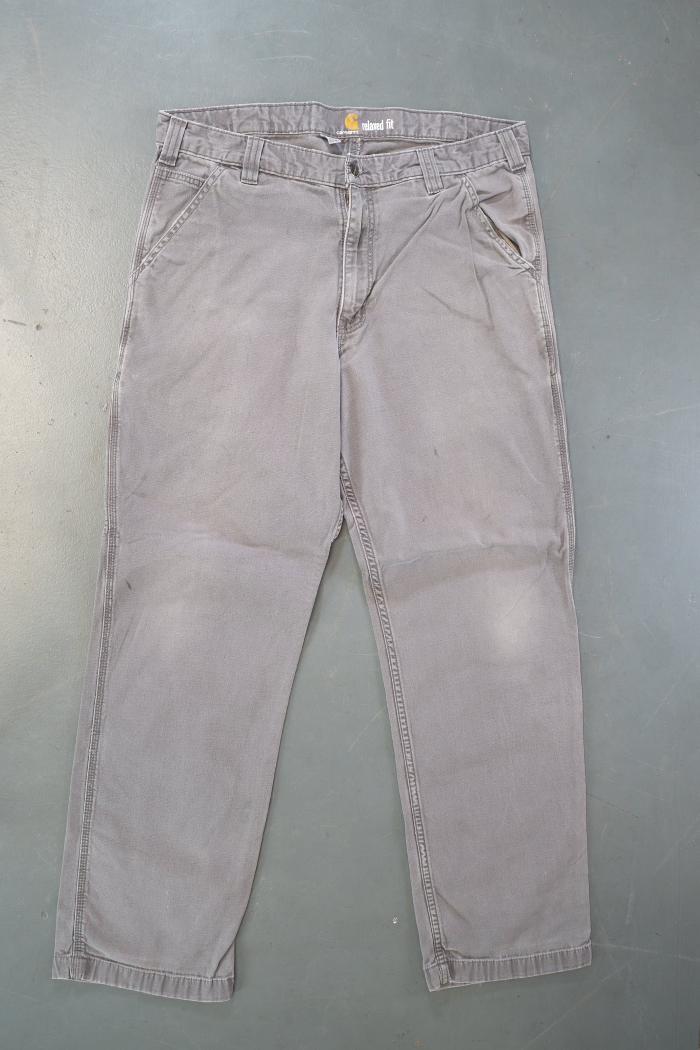 True Vintage Carhartt Carpenter Trousers – Grey, w36,L30 Regular (1990s)