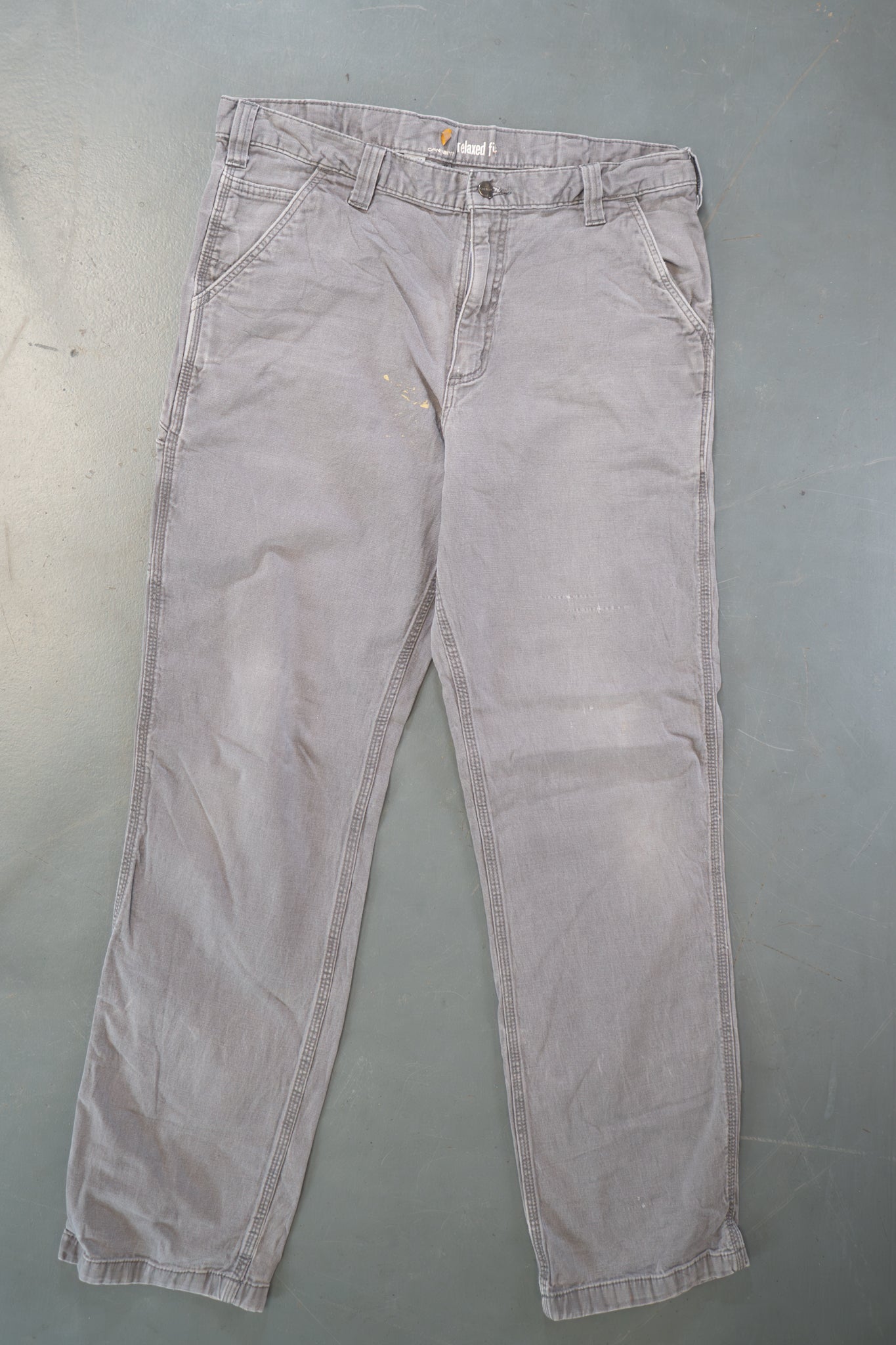 True Vintage Carhartt Carpenter Trousers – Grey, w36,L33 Regular (1990s)