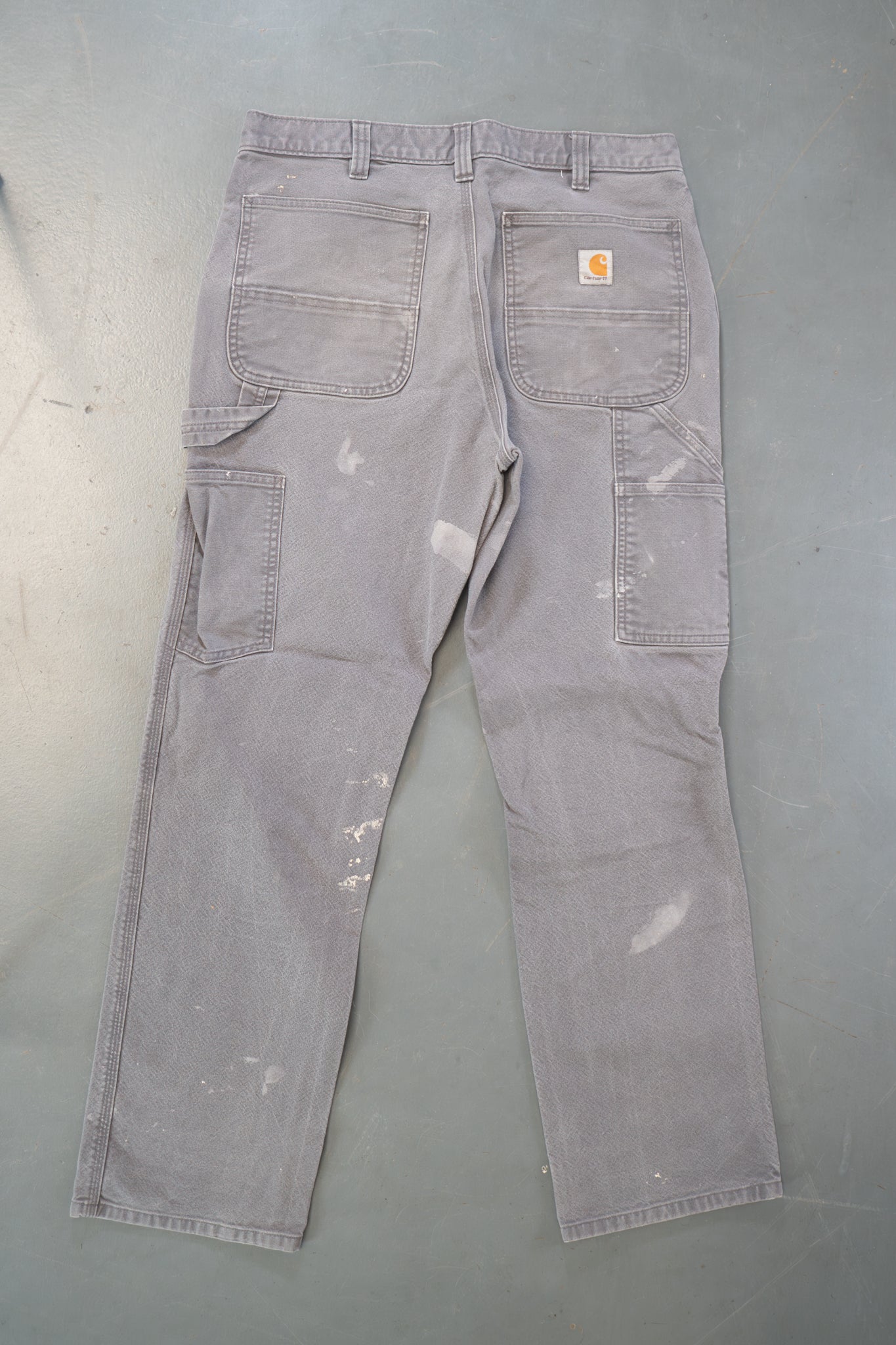 True Vintage Carhartt Carpenter Trousers – Grey, w32,L31 Regular (1990s)