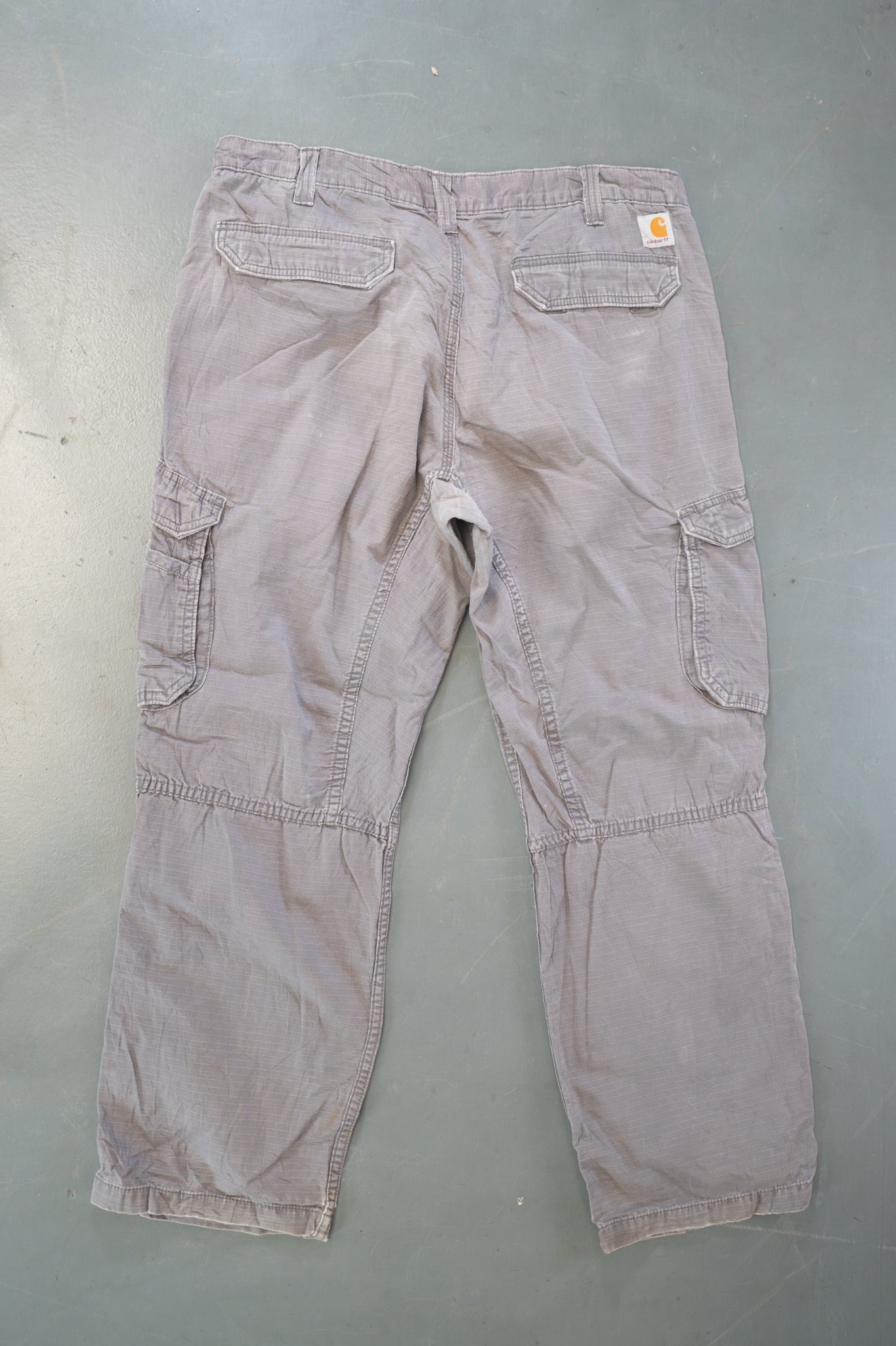 True Vintage Carhartt Carpenter Trousers – Grey, w35,L29 Regular (1990s)
