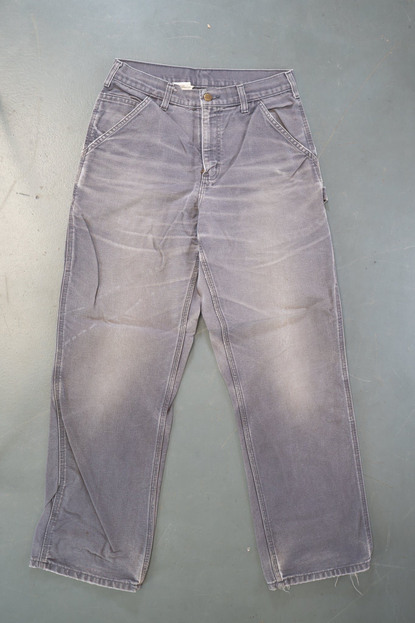 True Vintage Carhartt Carpenter Trousers – Grey, w29,L31 Regular (1990s)