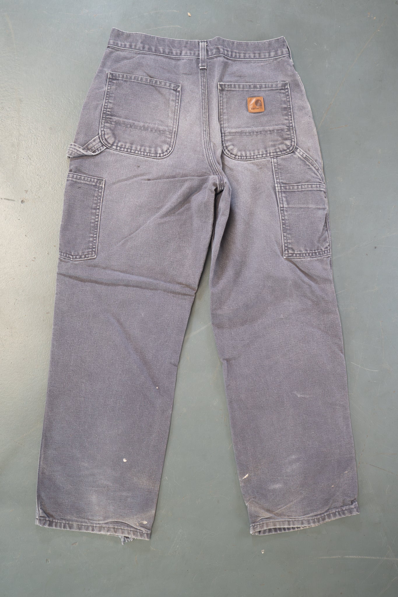 True Vintage Carhartt Carpenter Trousers – Grey, w28,L28 Regular (1990s)