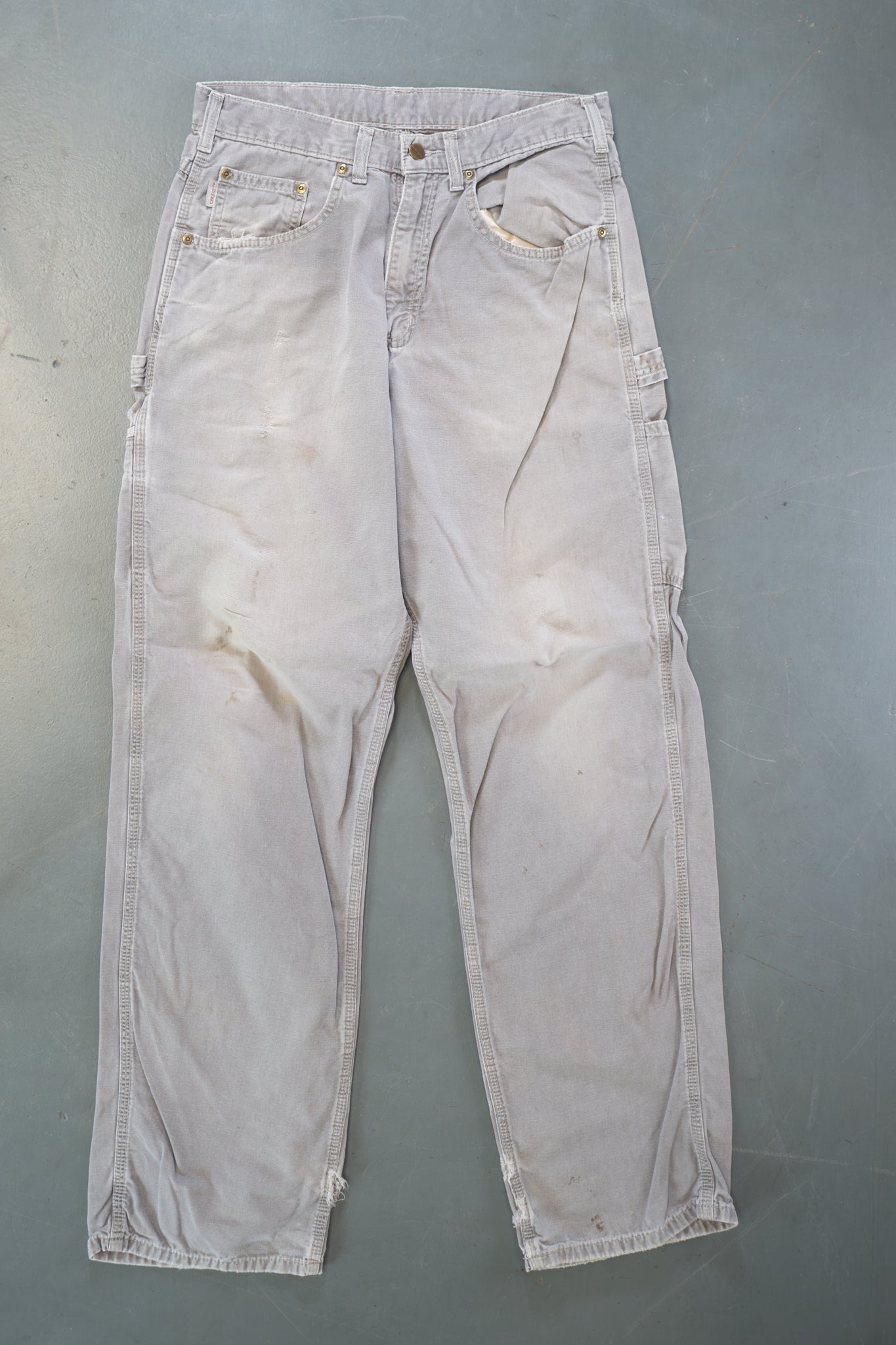 True Vintage Carhartt Carpenter Trousers – Grey, w30,L33 Regular (1990s)