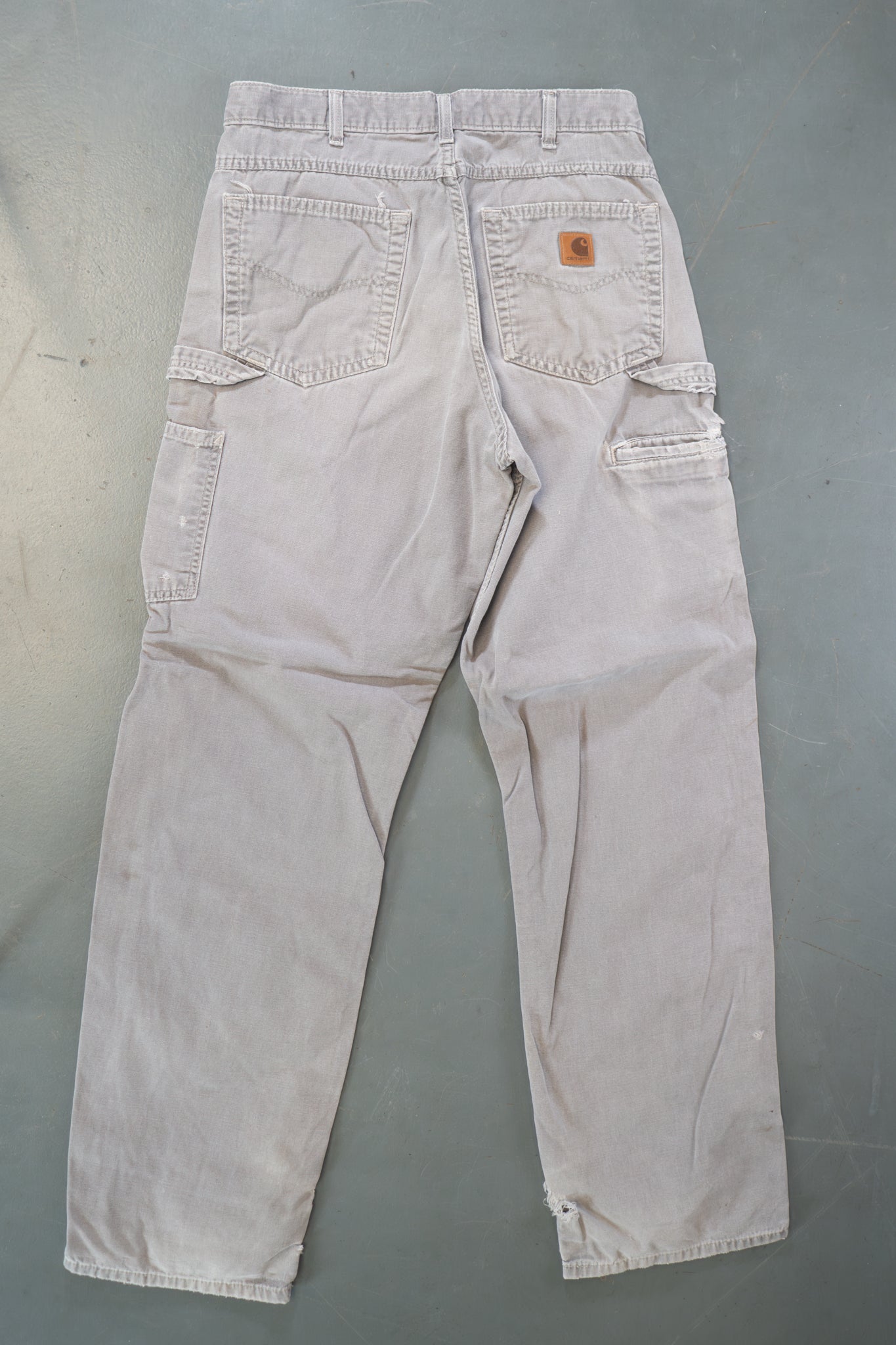 True Vintage Carhartt Carpenter Trousers – Grey, w30,L33 Regular (1990s)