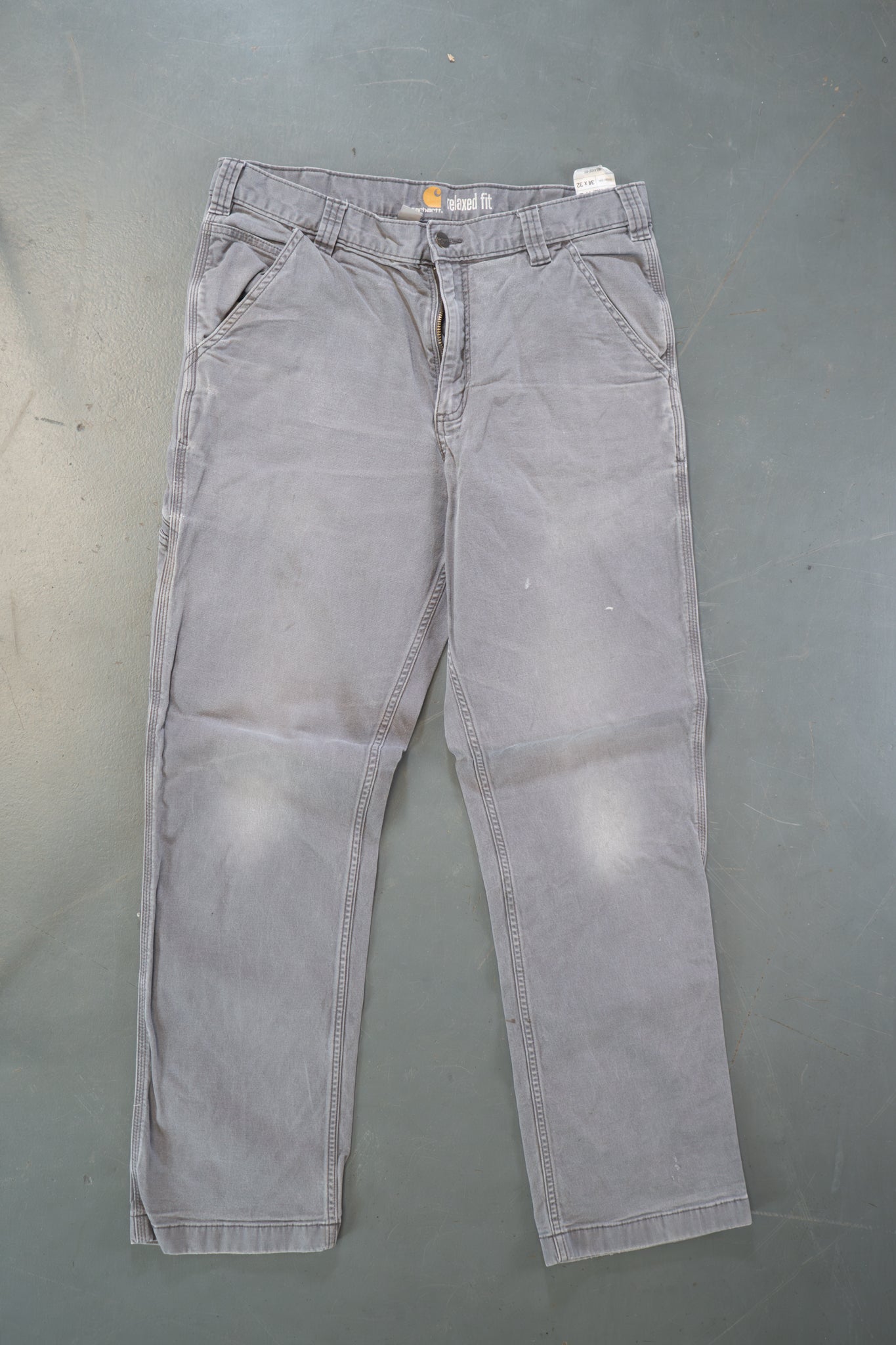 True Vintage Carhartt Carpenter Trousers – Grey, w32,L30 Regular (1990s)