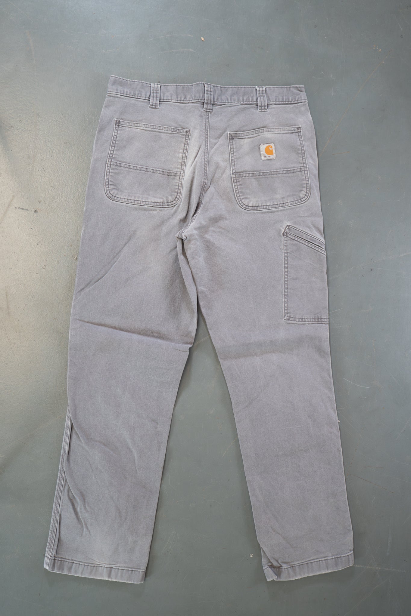 True Vintage Carhartt Carpenter Trousers – Grey, w32,L30 Regular (1990s)