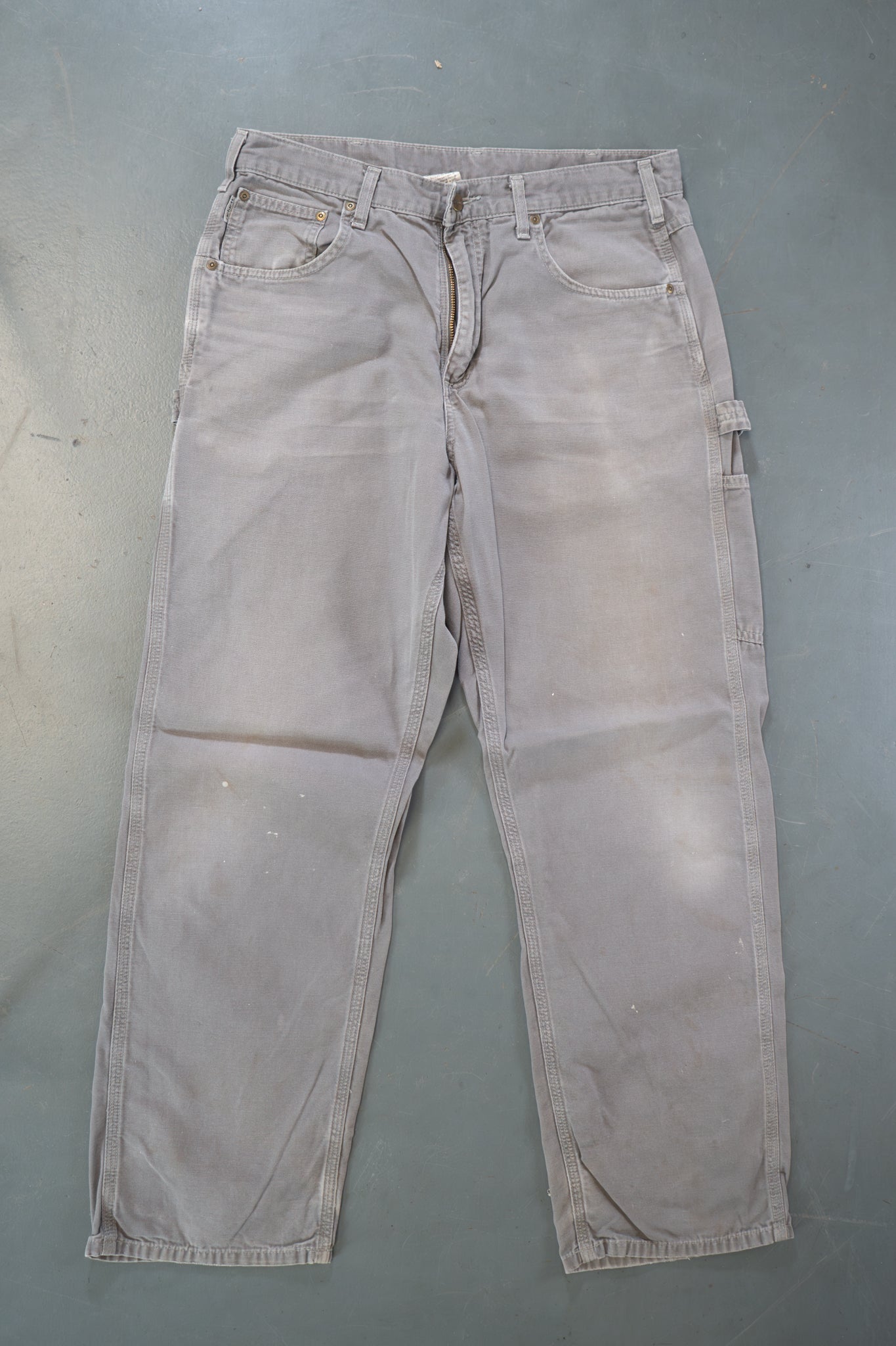 True Vintage Carhartt Carpenter Trousers – Grey, w33,L31 Regular (1990s)