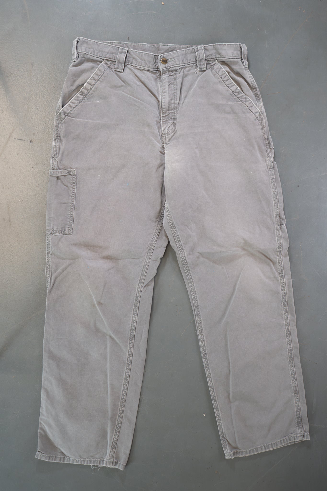 True Vintage Carhartt Carpenter Trousers – Grey, w34,L31 Regular (1990s)