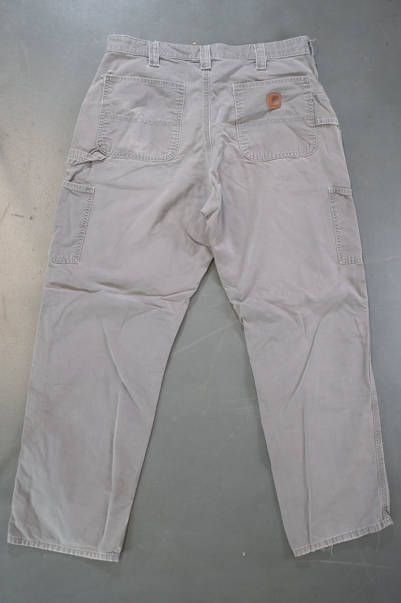 True Vintage Carhartt Carpenter Trousers – Grey, w28,L30 Regular (1990s)