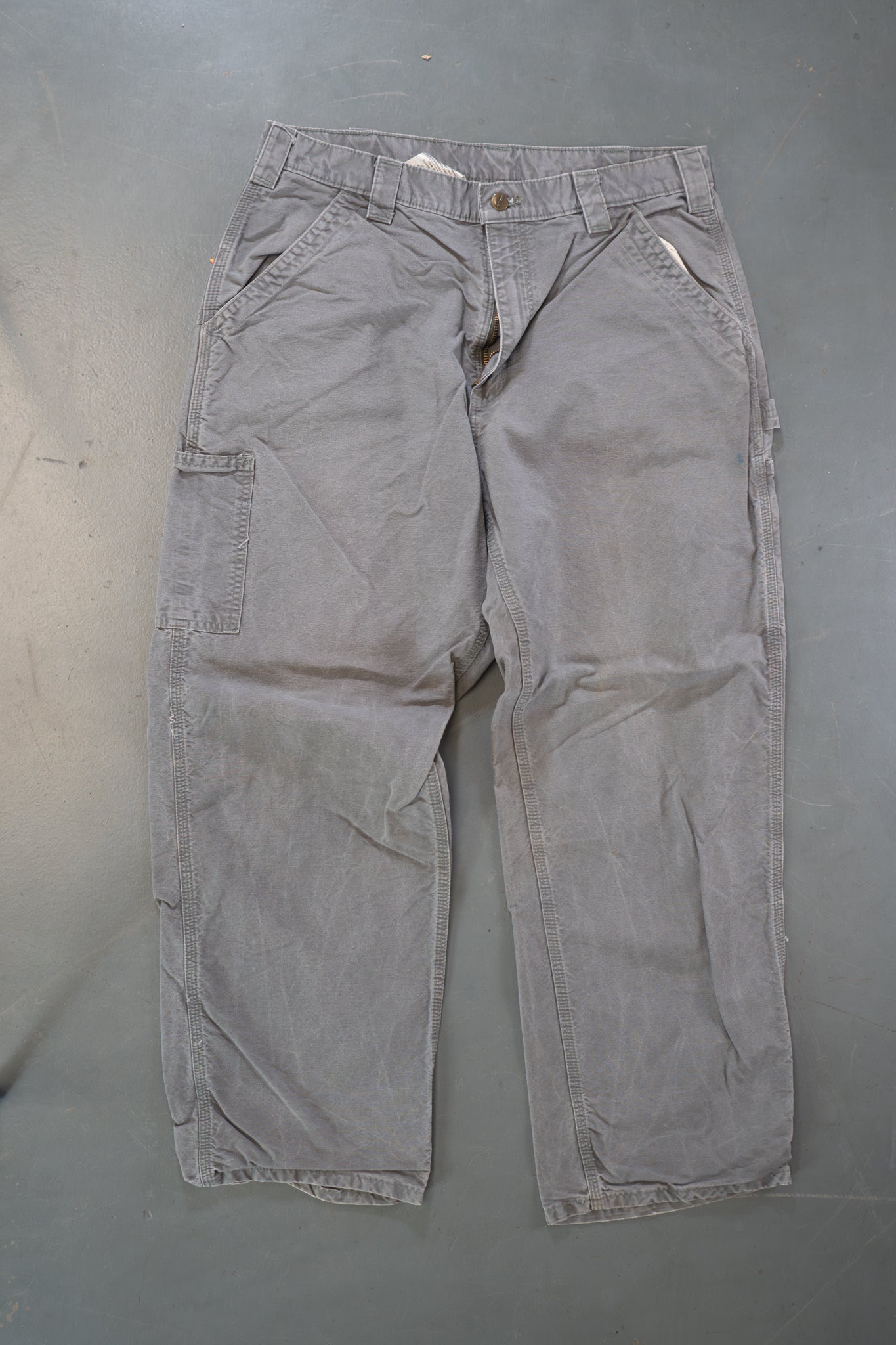 True Vintage Carhartt Carpenter Trousers – Grey, w33,L28 Regular (1990s)