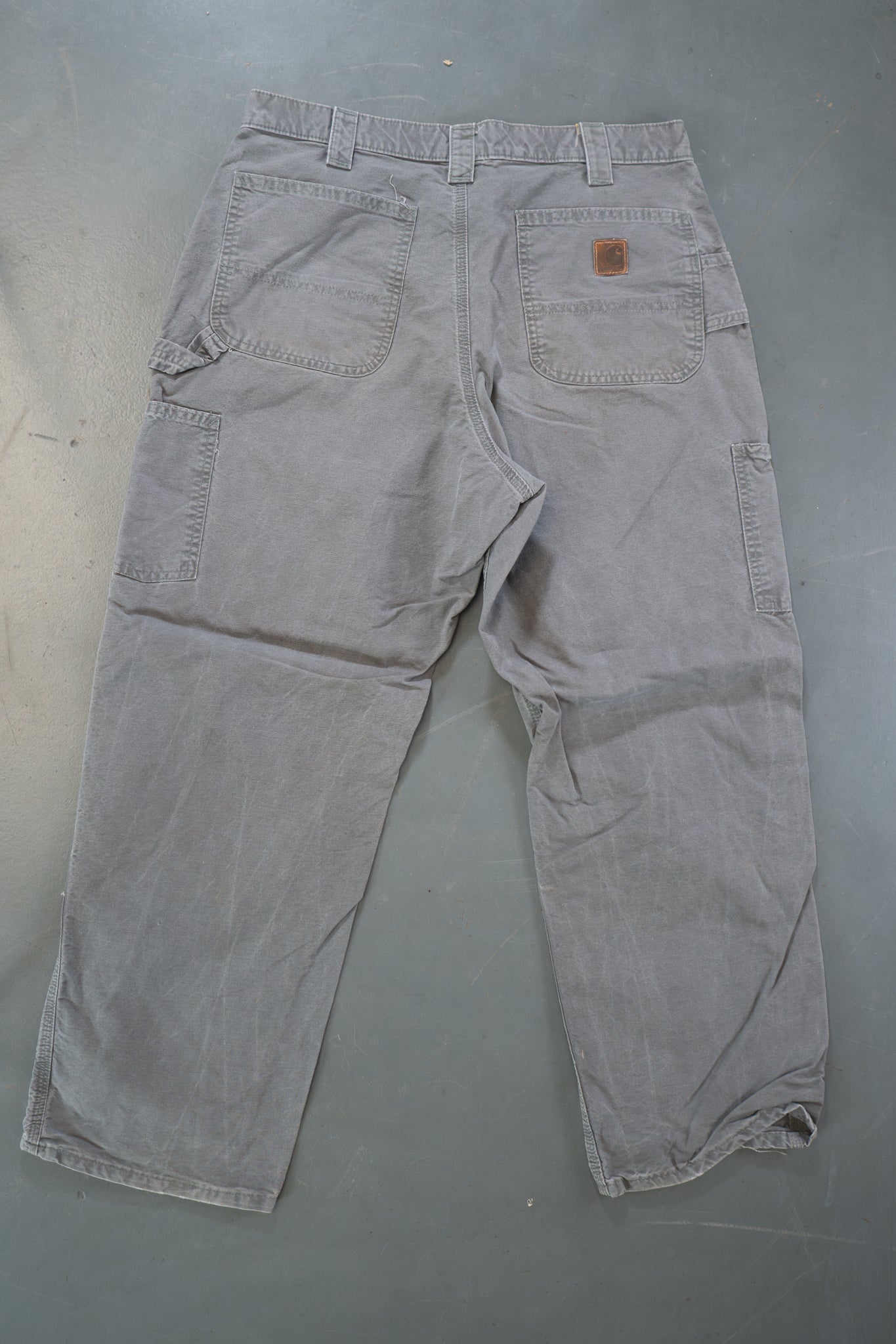True Vintage Carhartt Carpenter Trousers – Grey, w33,L28 Regular (1990s)