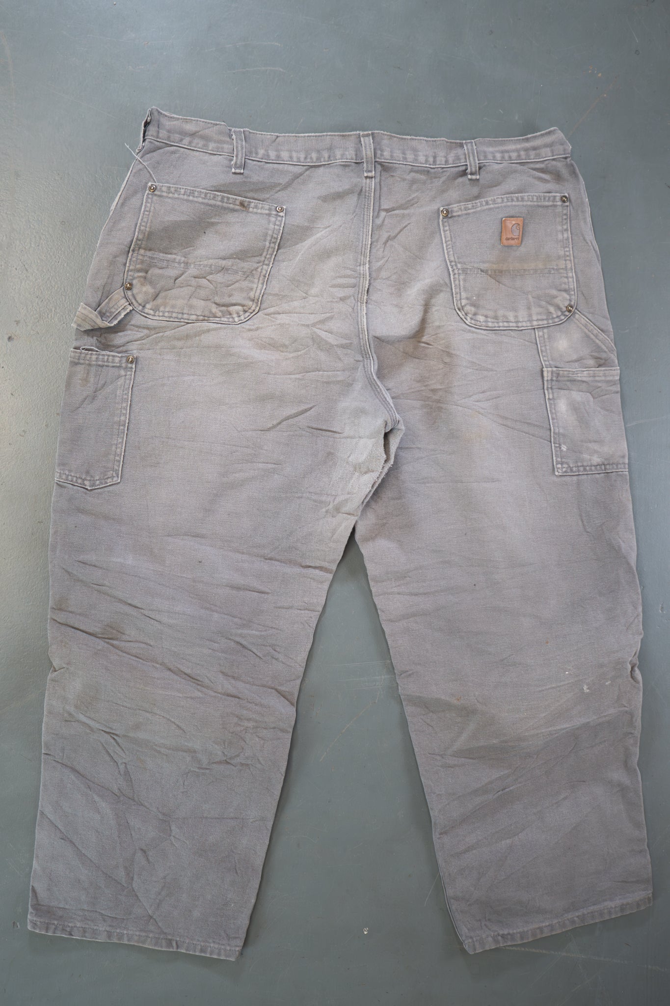 True Vintage Carhartt Carpenter Trousers - Double knee  – Grey, w40,L27 Regular (1990s)