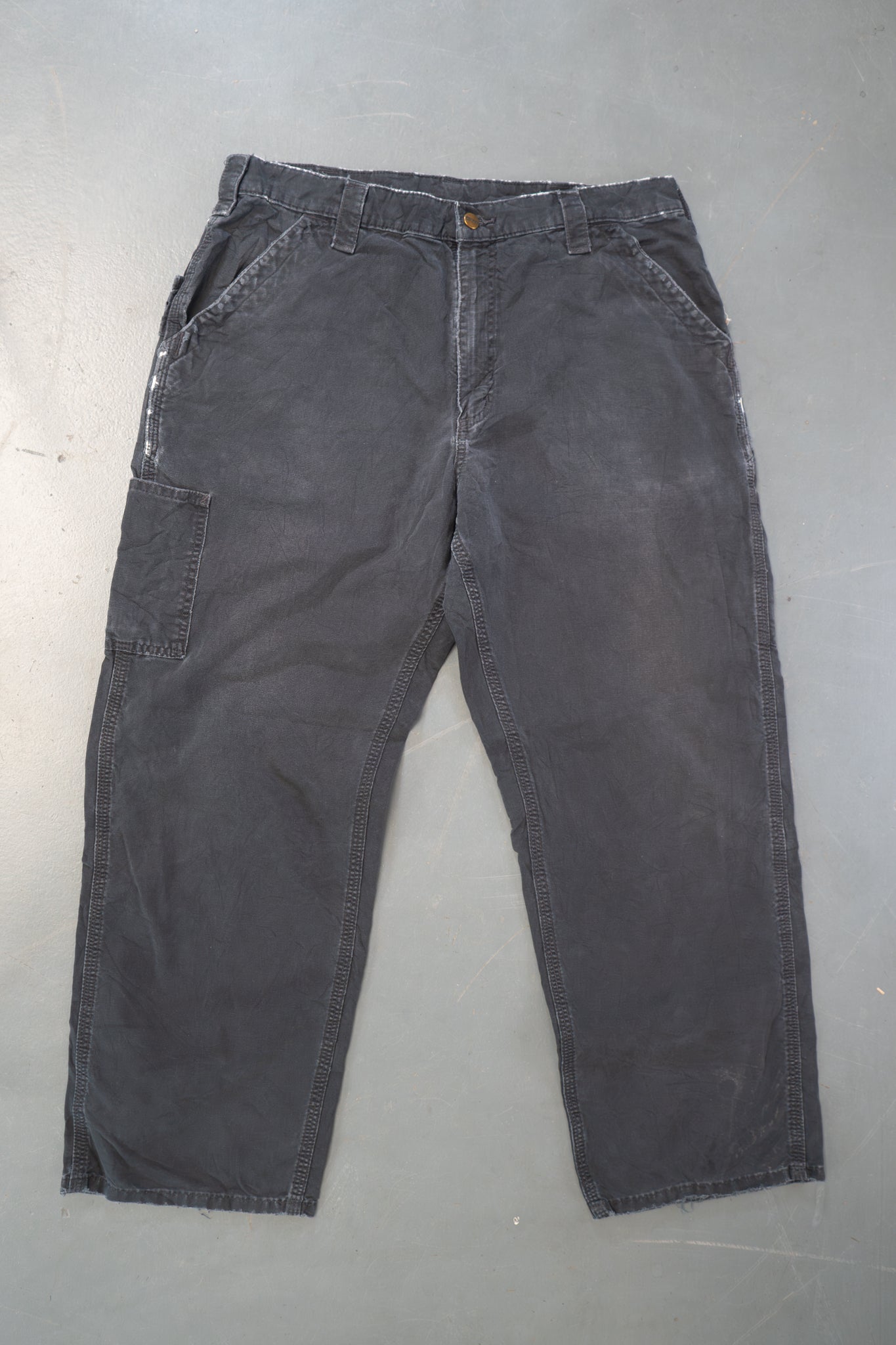 True Vintage Carhartt Carpenter Trousers – Black, w34,L27 Regular (1990s)