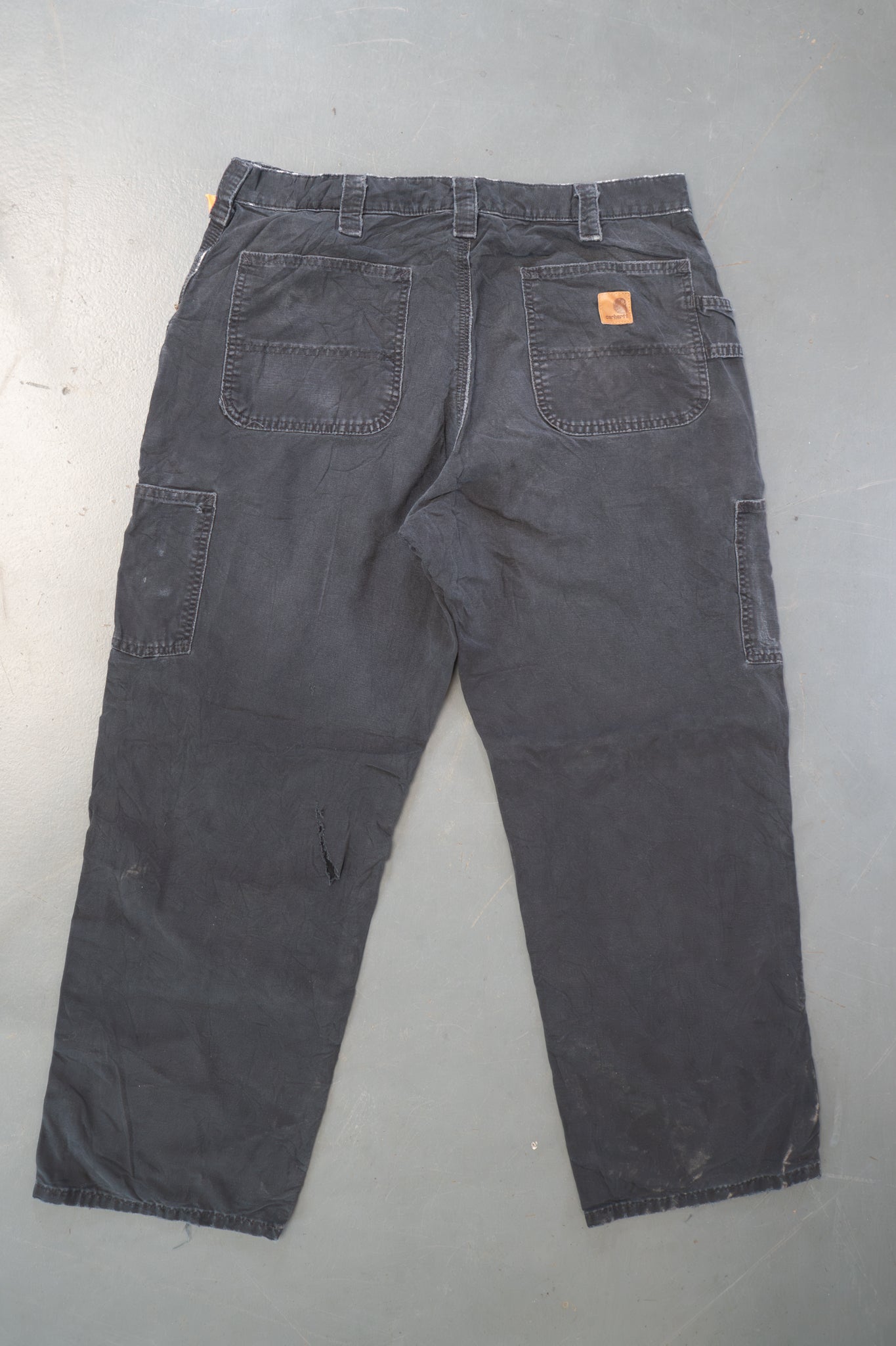 True Vintage Carhartt Carpenter Trousers – Black, w34,L27 Regular (1990s)
