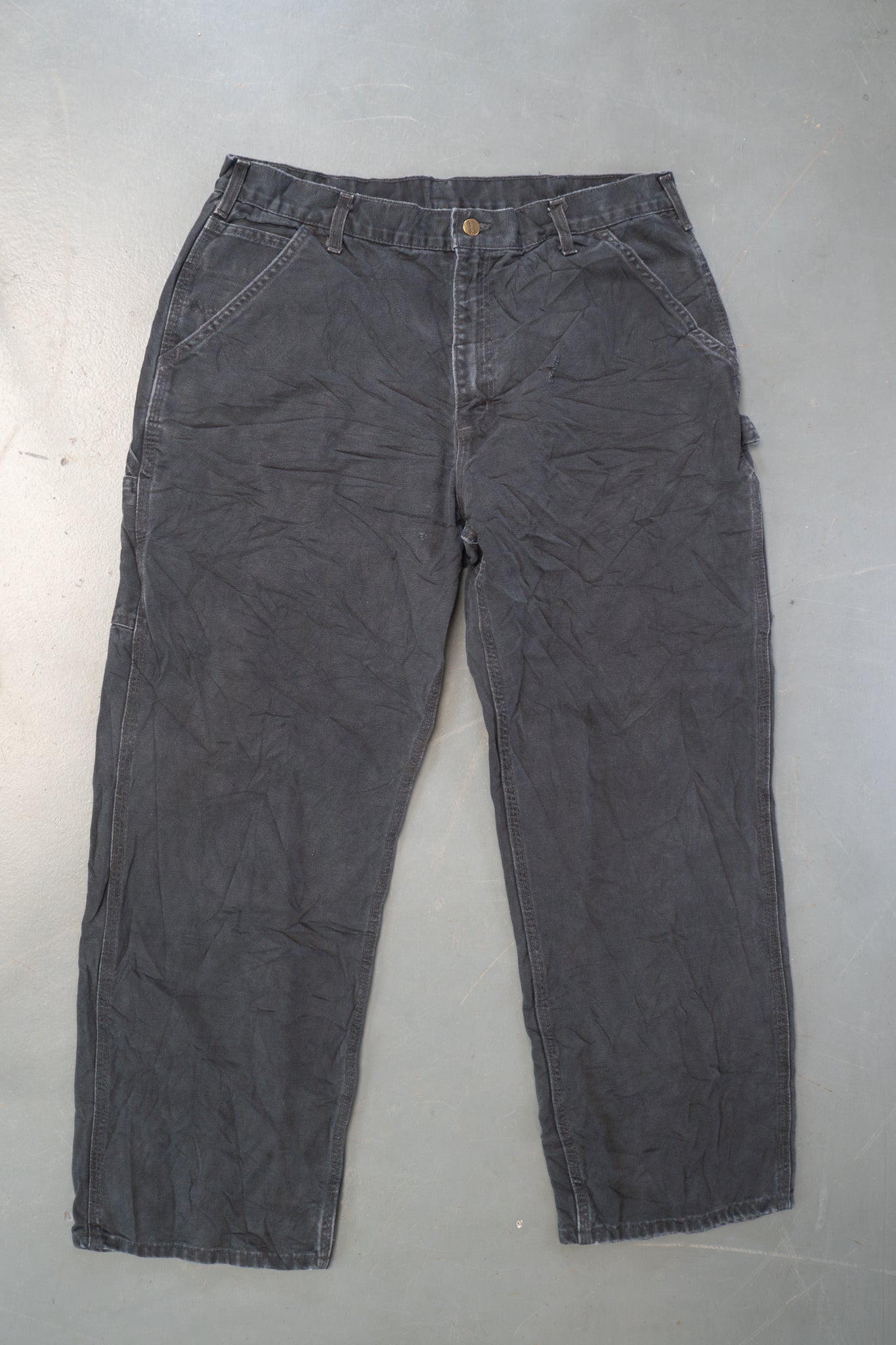 True Vintage Carhartt Carpenter Trousers – Black, w34,L29 Regular (1990s)