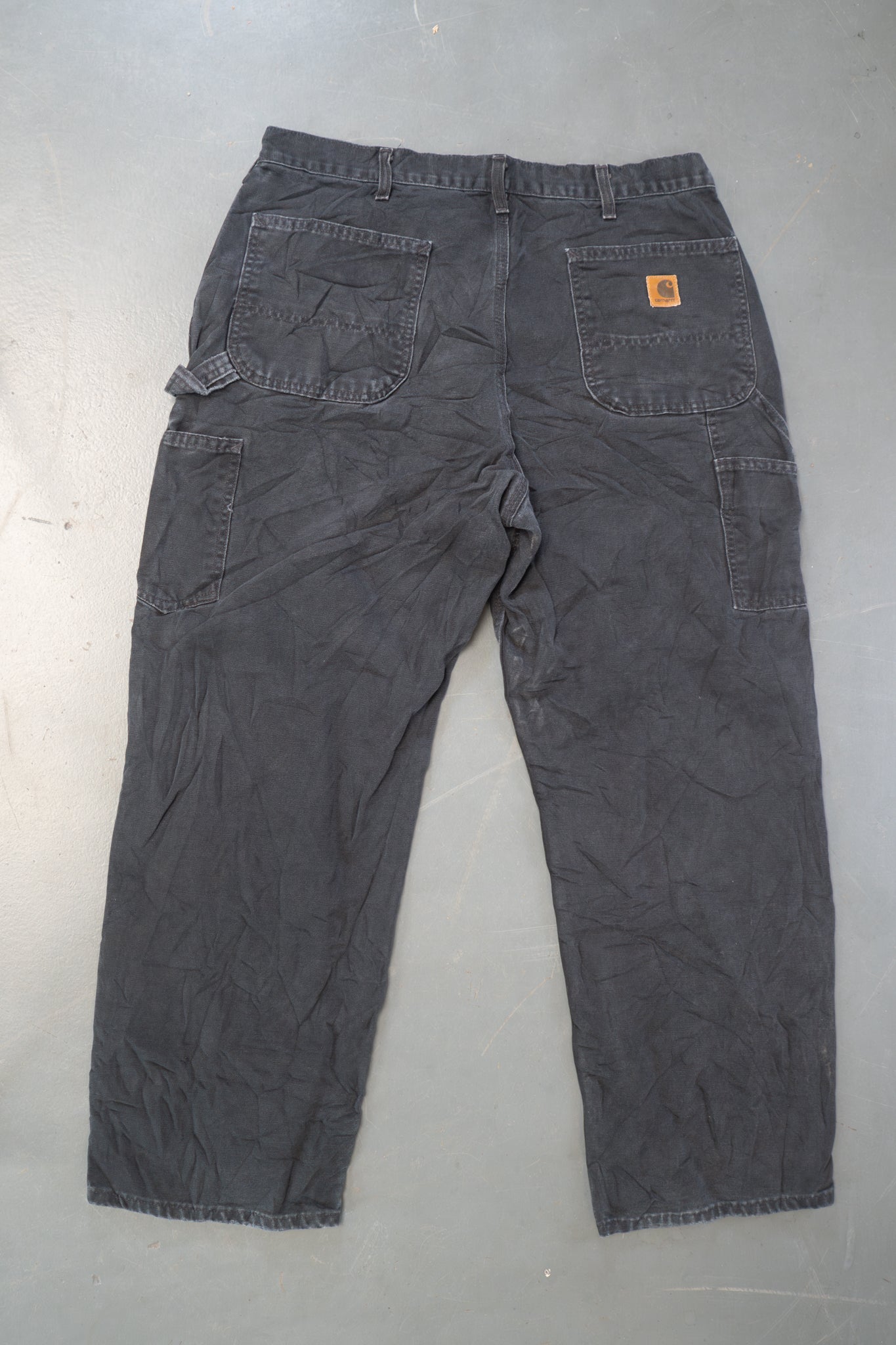 True Vintage Carhartt Carpenter Trousers – Black, w34,L29 Regular (1990s)