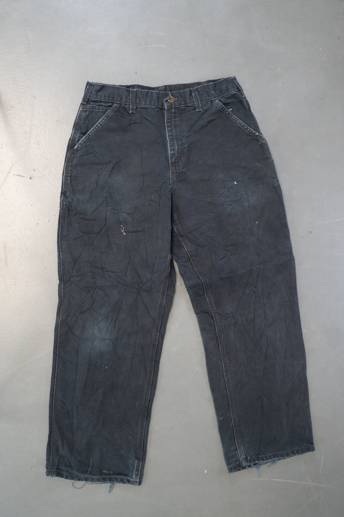 True Vintage Carhartt Carpenter Trousers – Black, w29,L27 Regular (1990s)